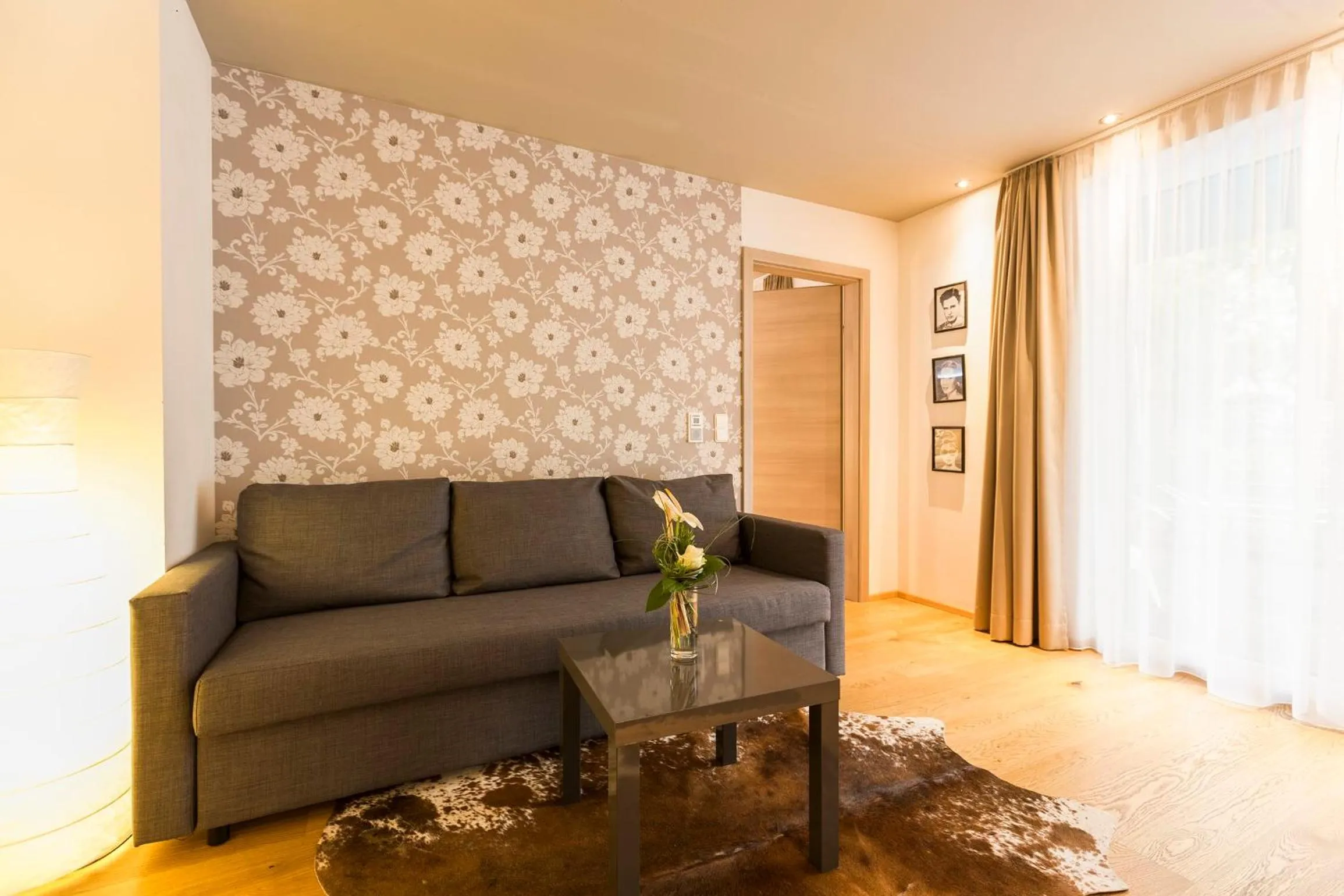 Living room in Room 4 & 5 Apartments