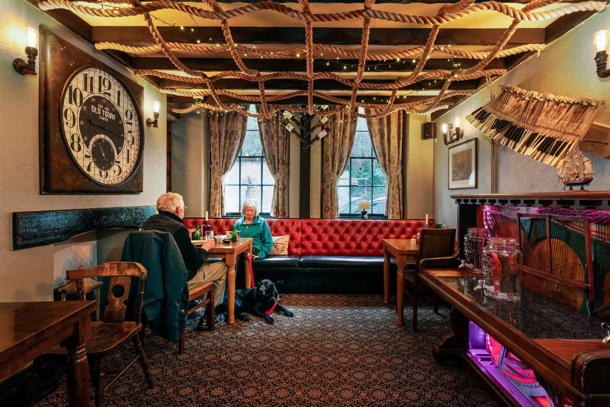 Dining area in The Old Ship Aground