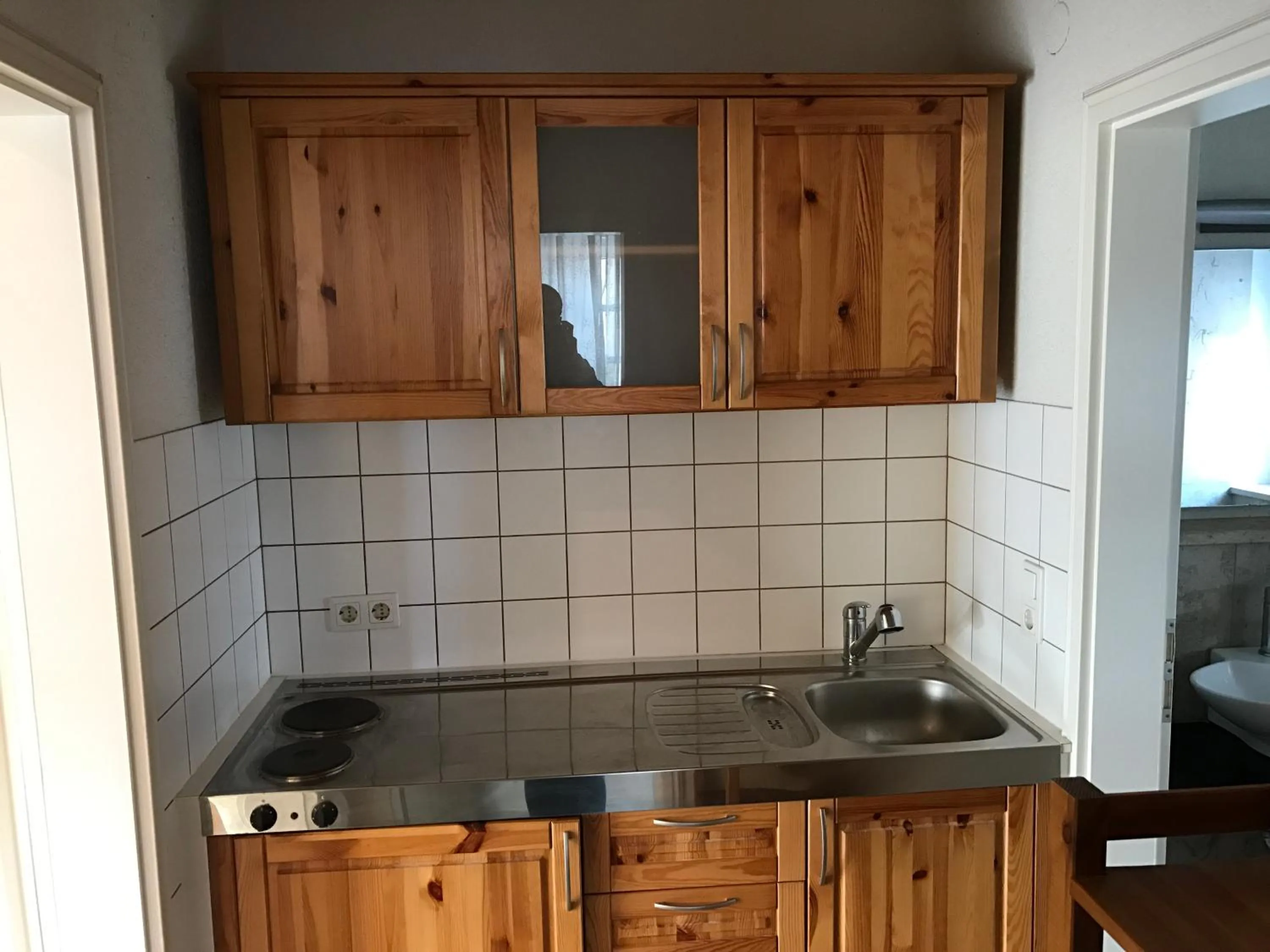 Kitchen or kitchenette in Landhotel Rangau Gasthof & Brennerei