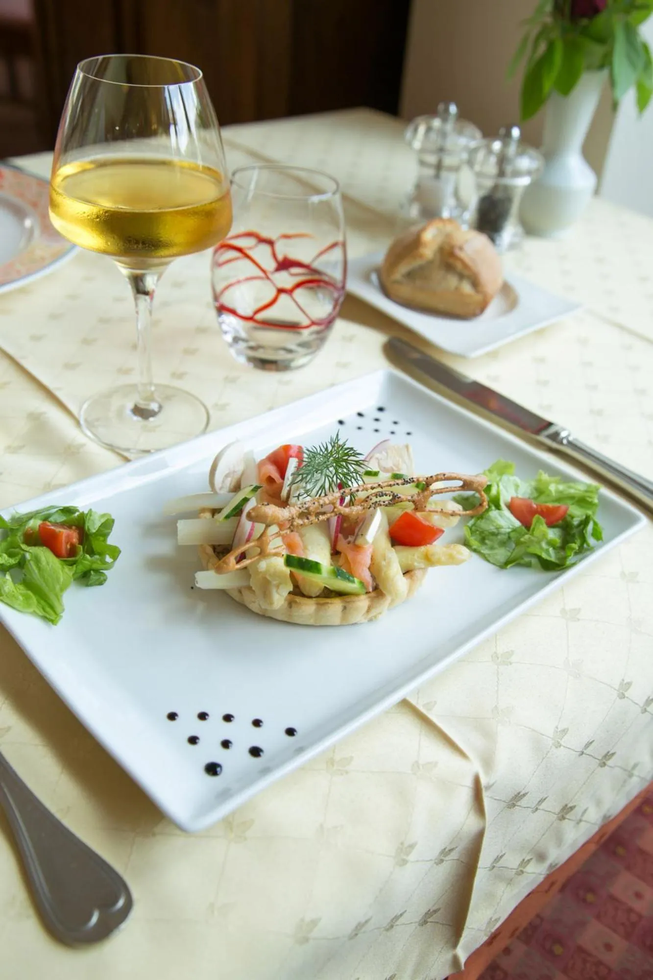 Food close-up in Logis Hôtel Auberge de la Rose