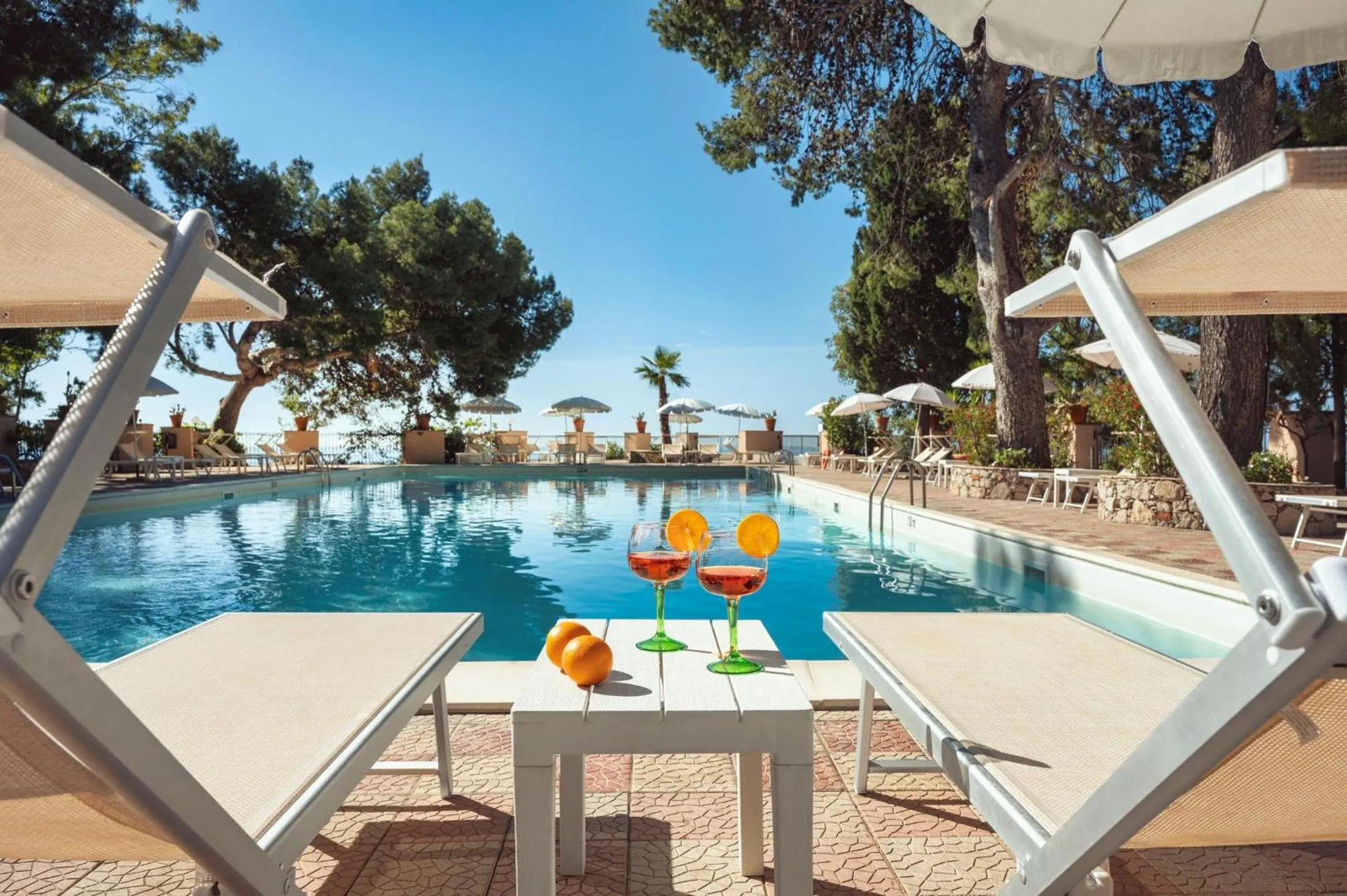 Pool view in Excelsior Palace Hotel