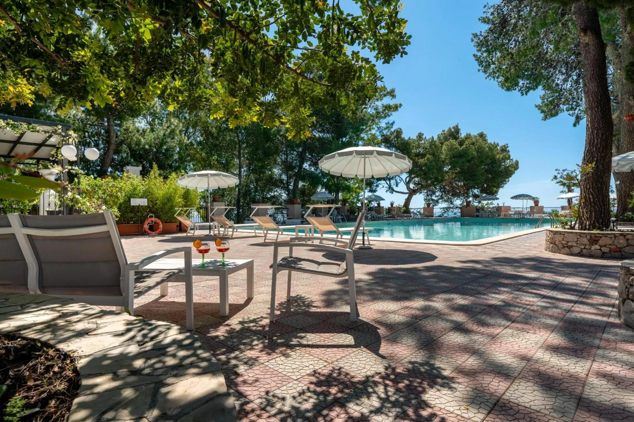 Pool view in Excelsior Palace Hotel