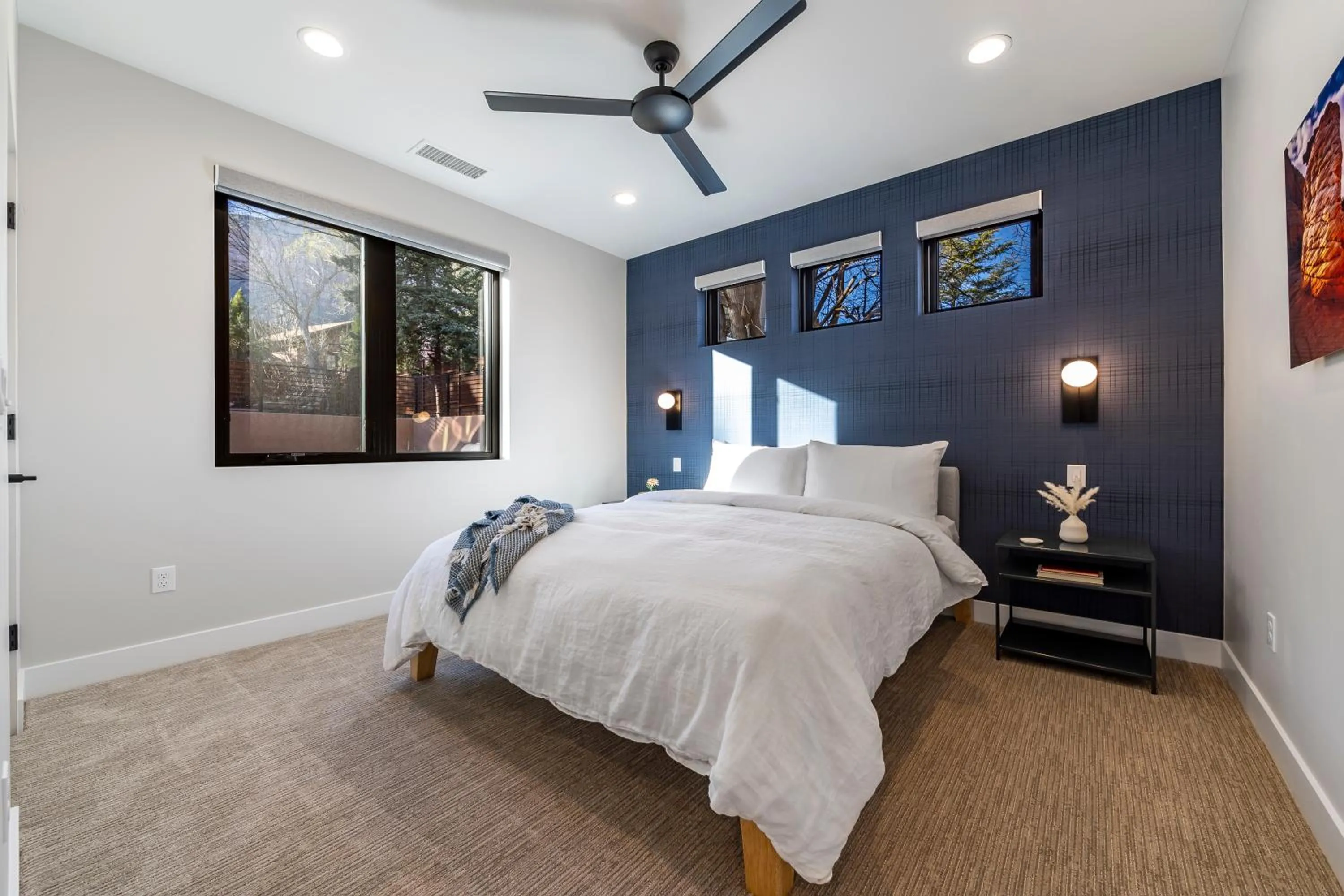 Bed in LaFave Luxury Rentals at Zion