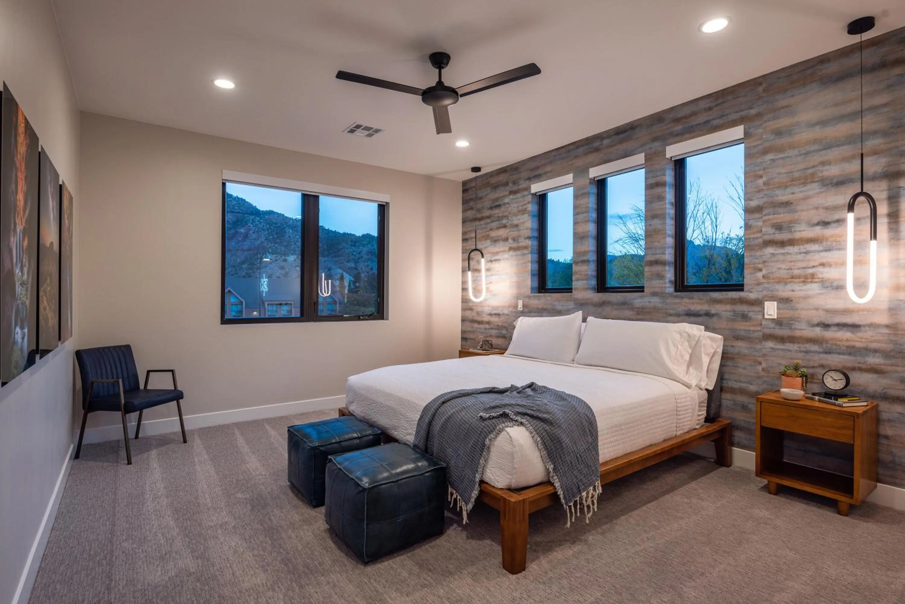 Bed in LaFave Luxury Rentals at Zion