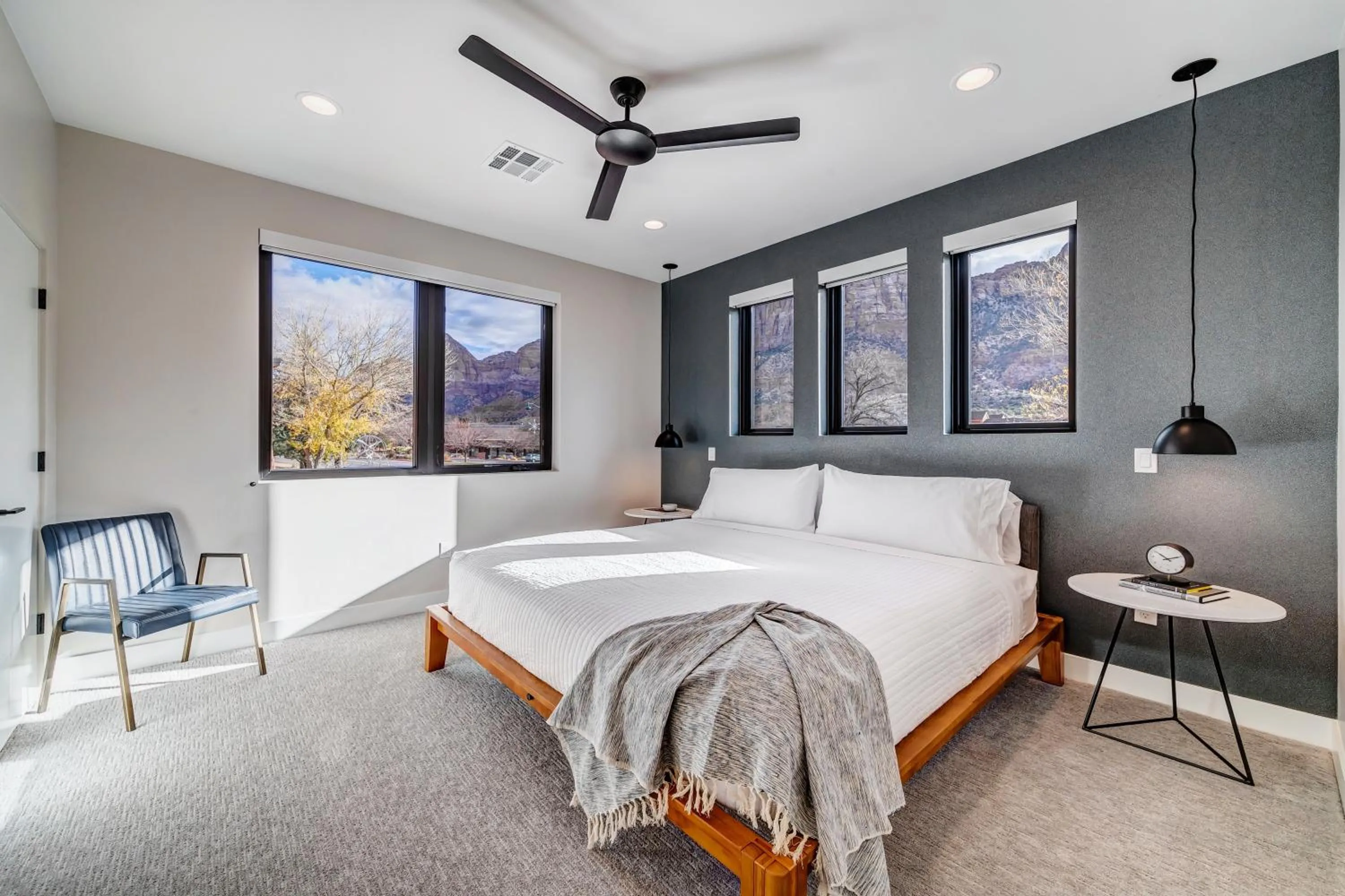 Bed in LaFave Luxury Rentals at Zion