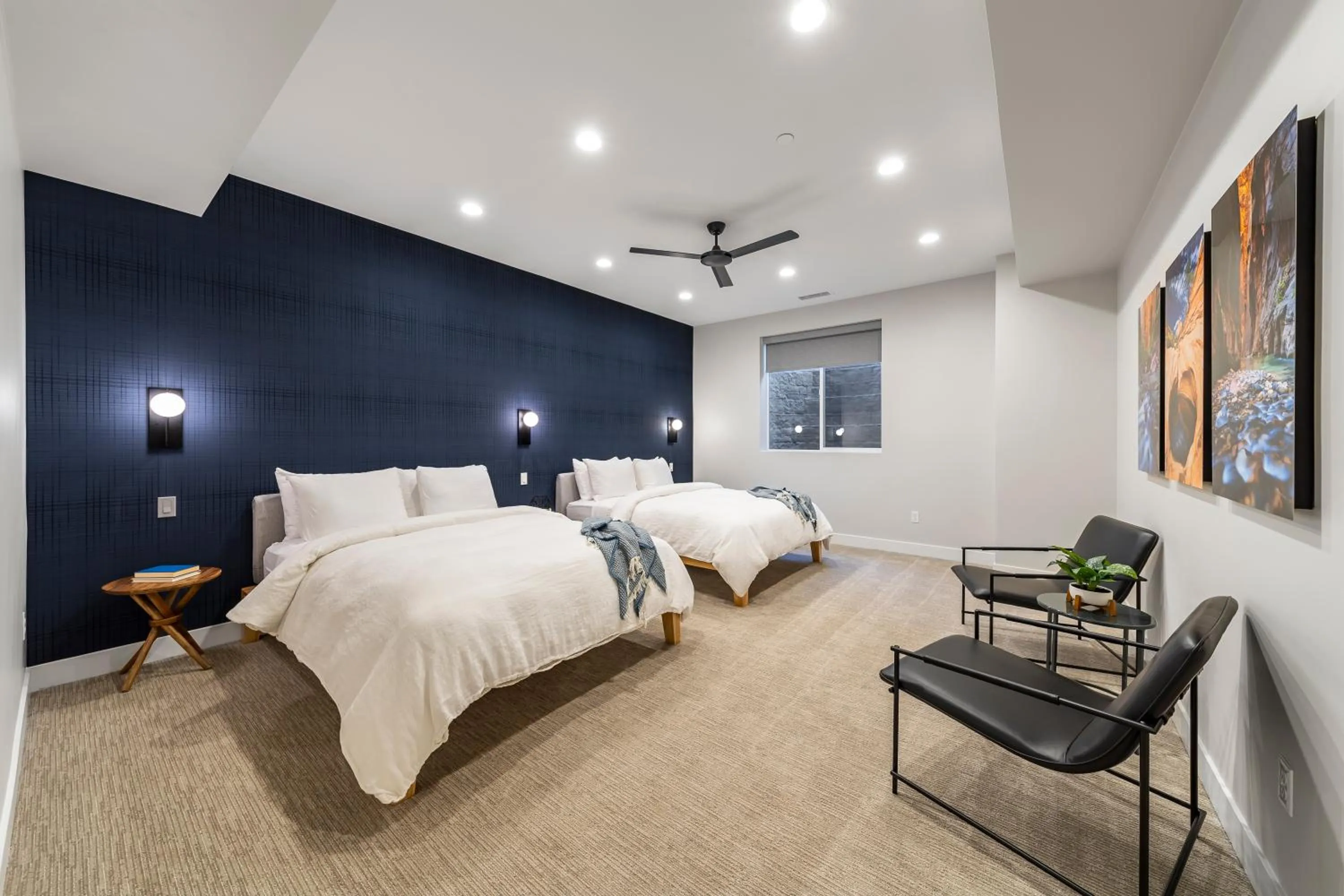 Bed in LaFave Luxury Rentals at Zion