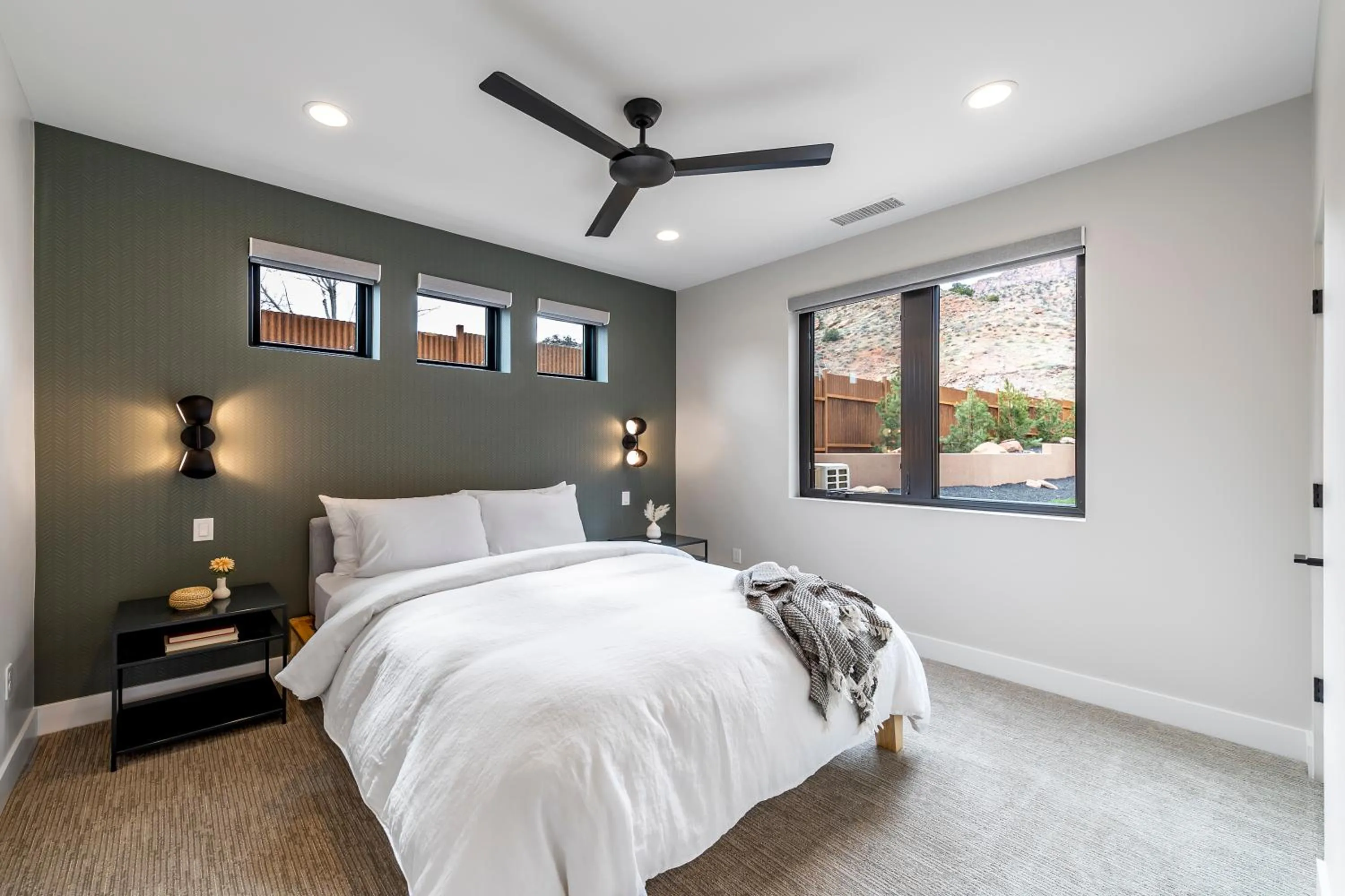 Bed in LaFave Luxury Rentals at Zion