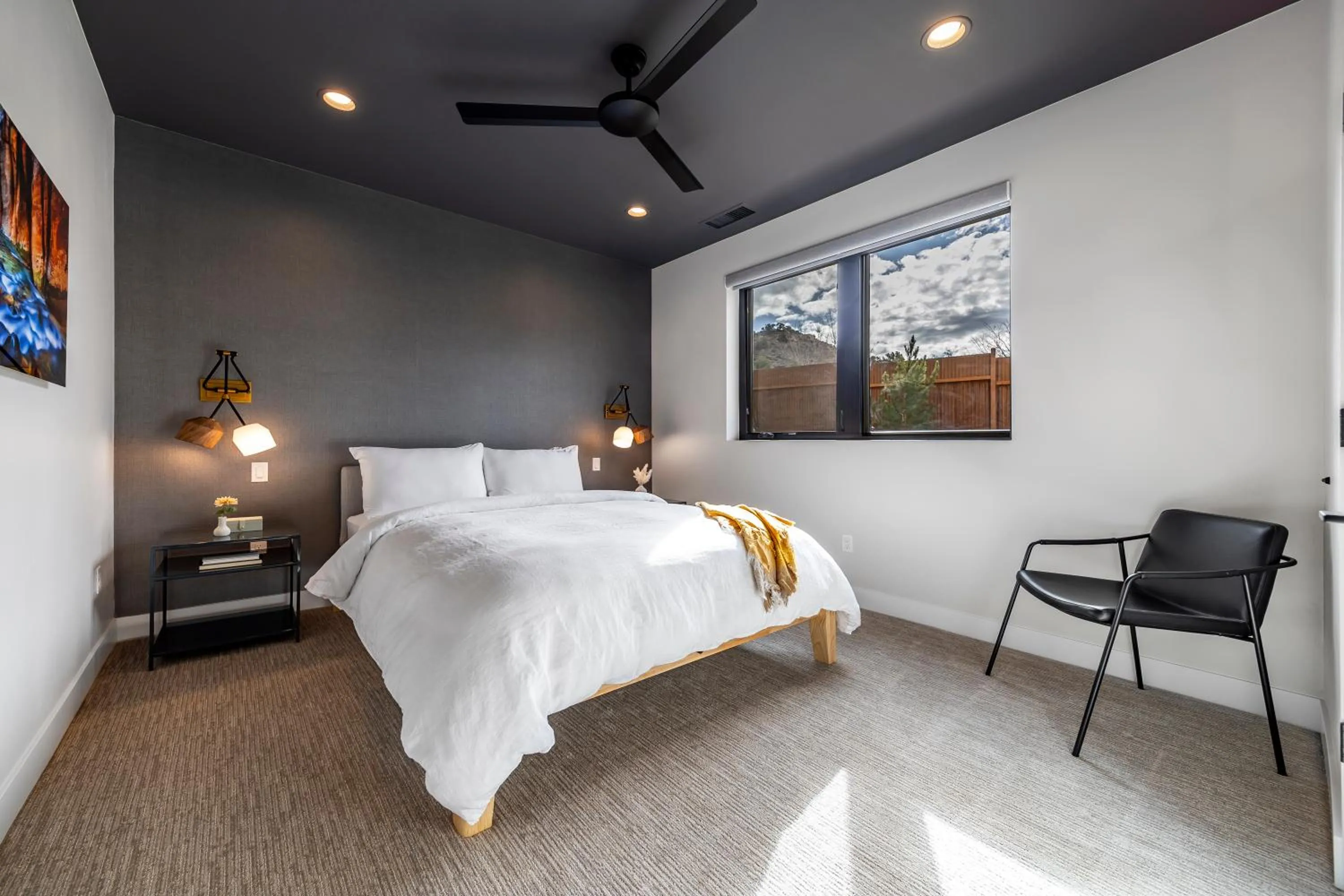 Bed in LaFave Luxury Rentals at Zion