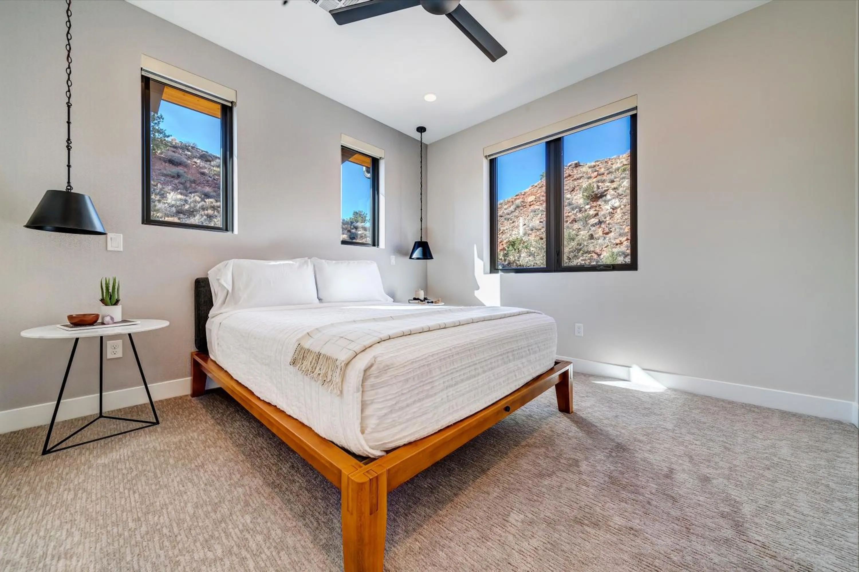 Bed in LaFave Luxury Rentals at Zion