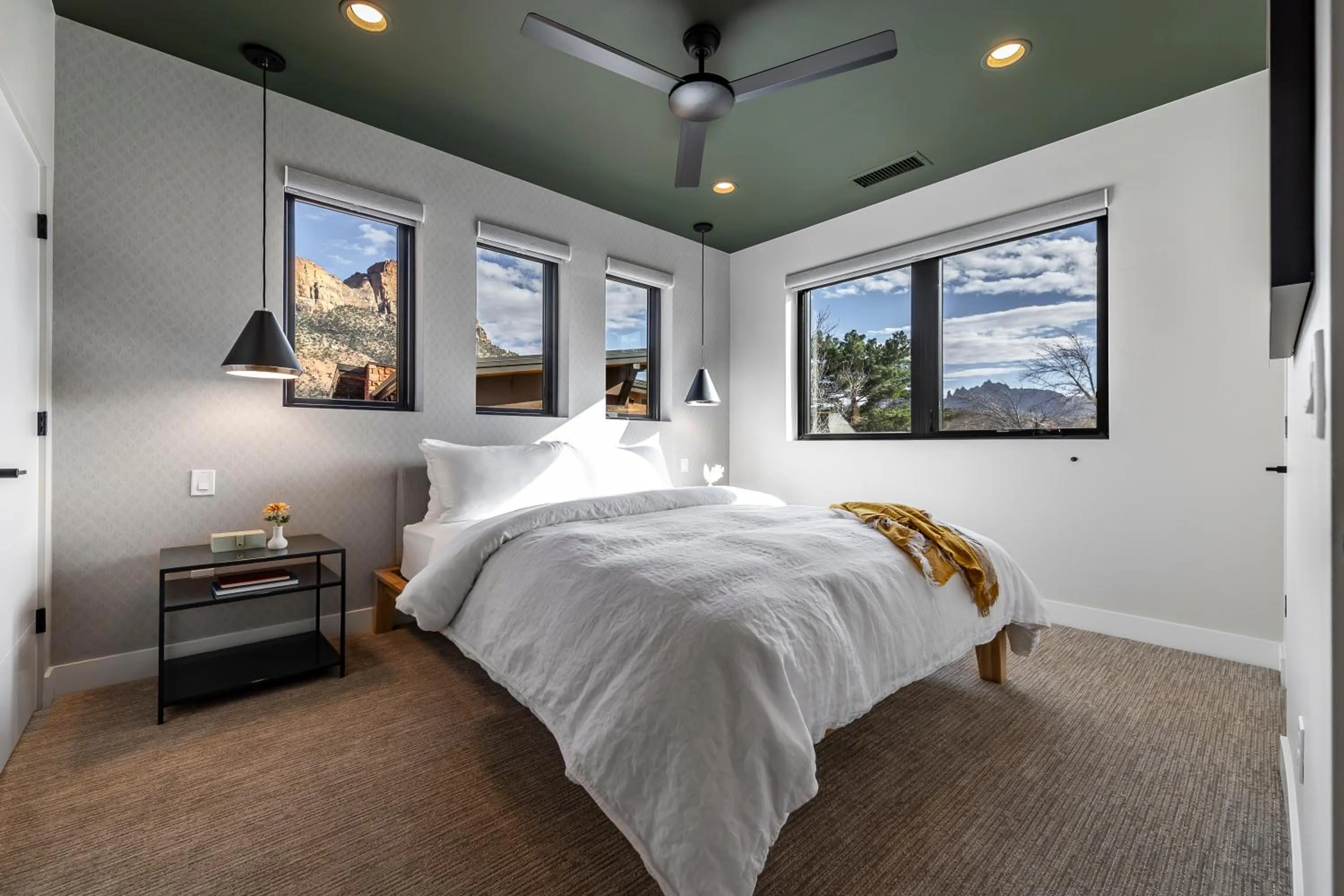 Bed in LaFave Luxury Rentals at Zion