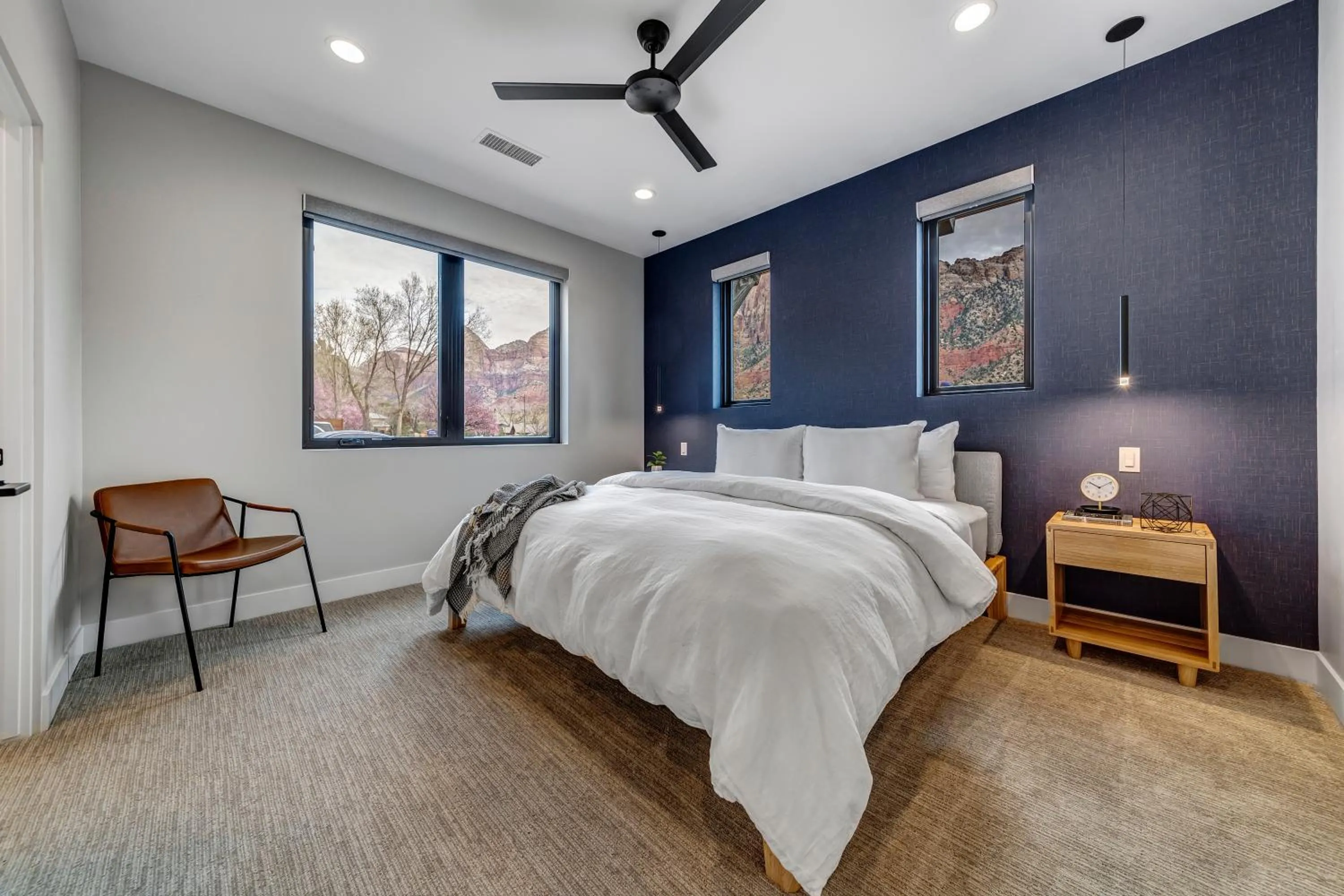 Bed in LaFave Luxury Rentals at Zion