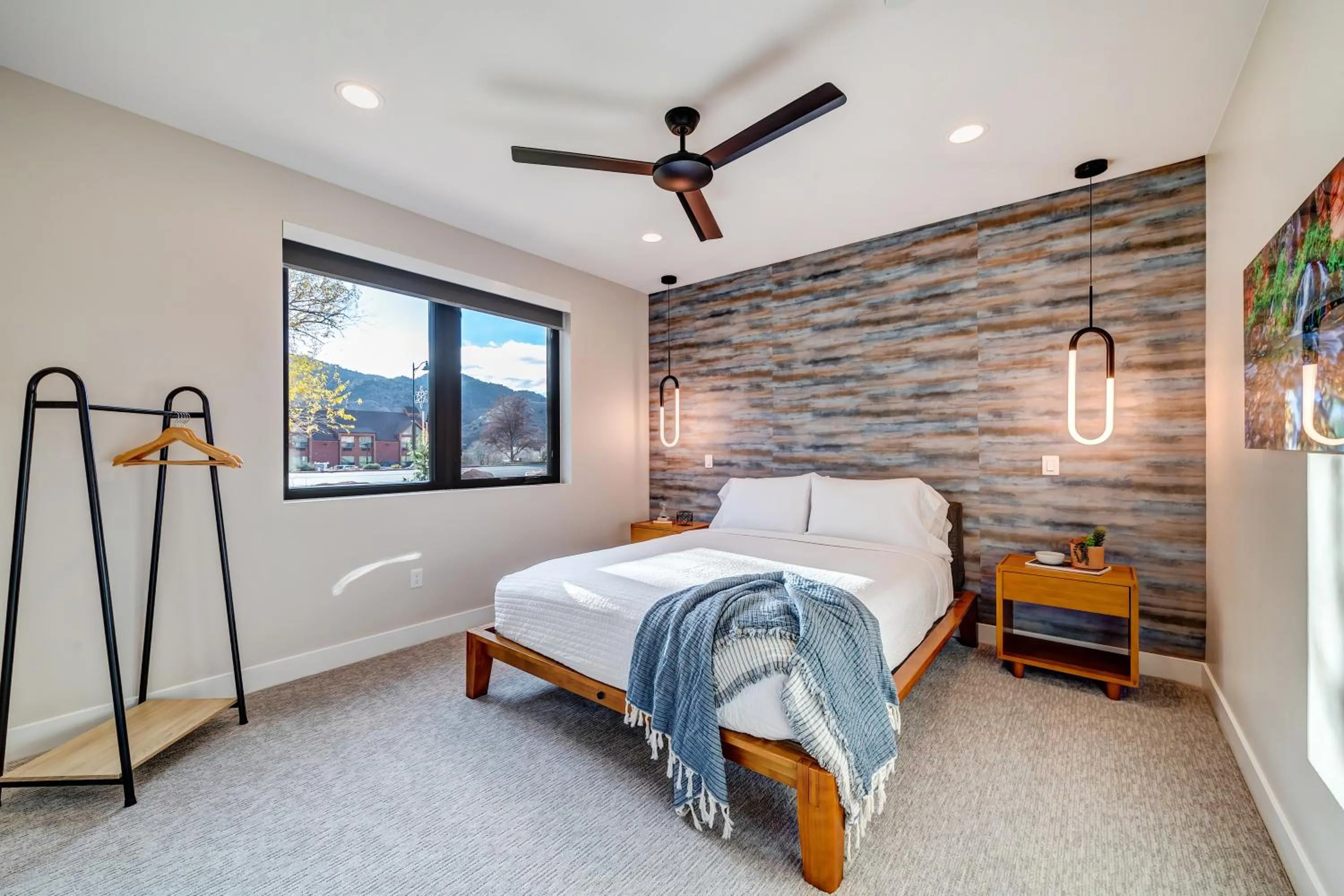 Bed in LaFave Luxury Rentals at Zion