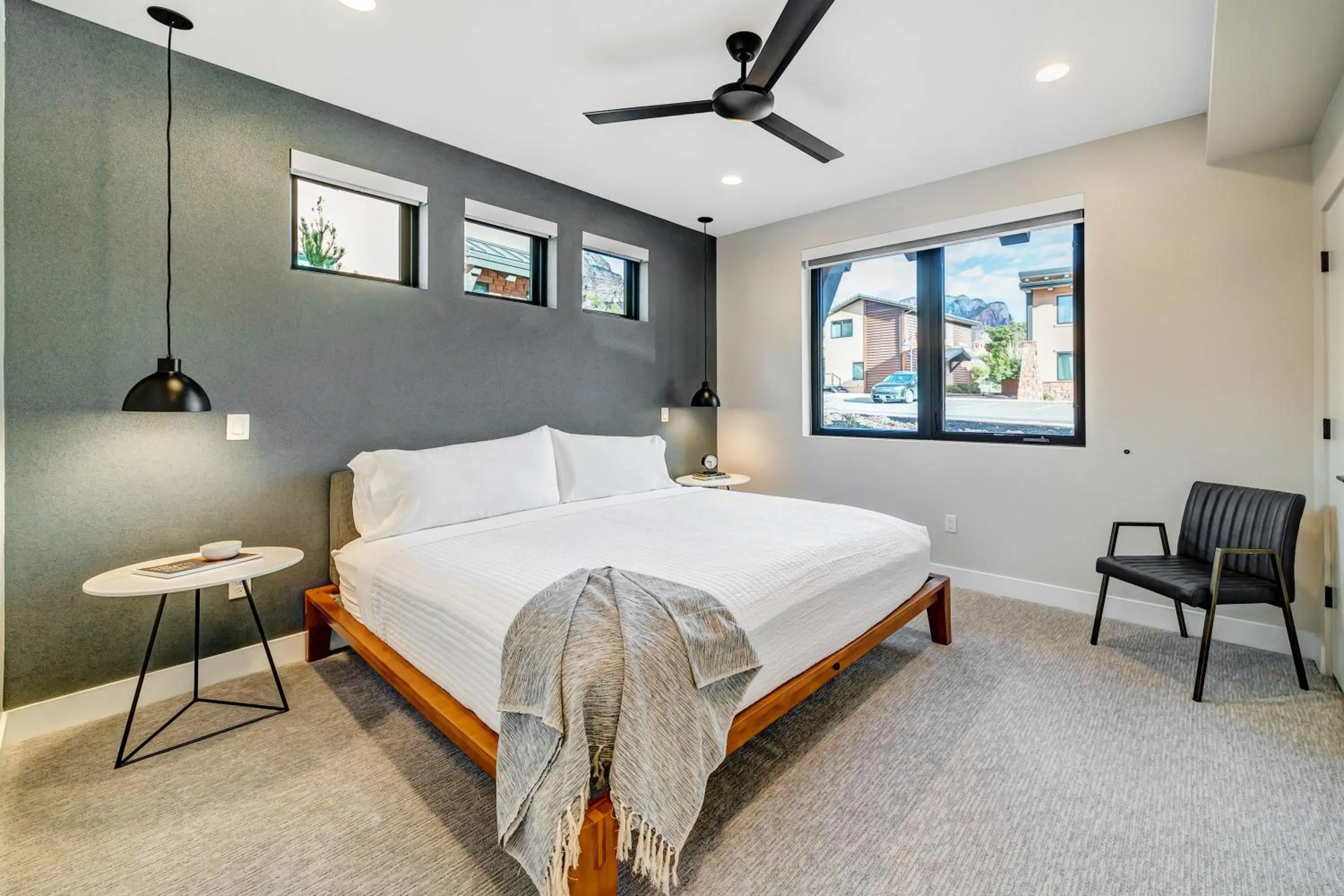 Bed in LaFave Luxury Rentals at Zion