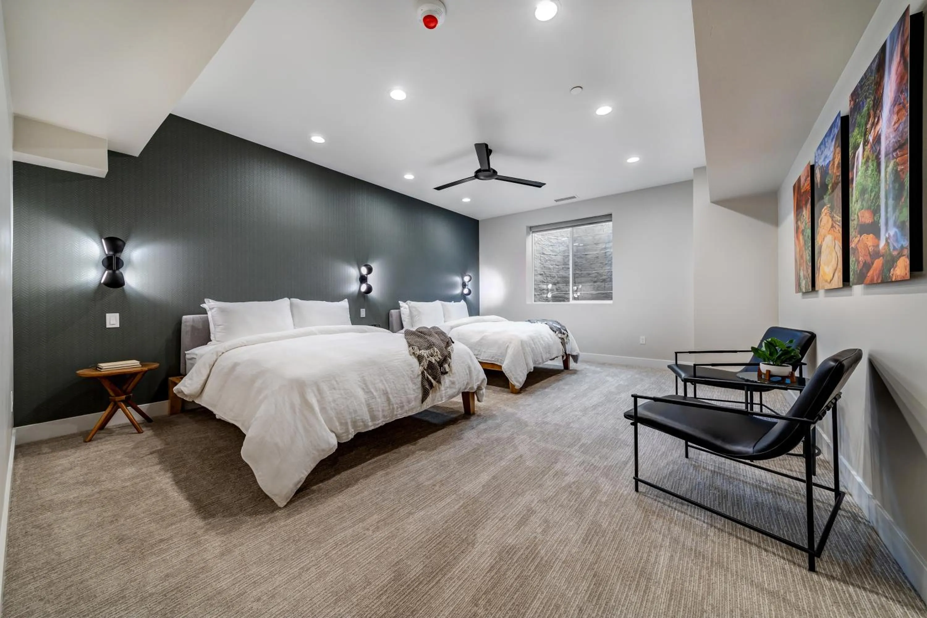 Bed in LaFave Luxury Rentals at Zion