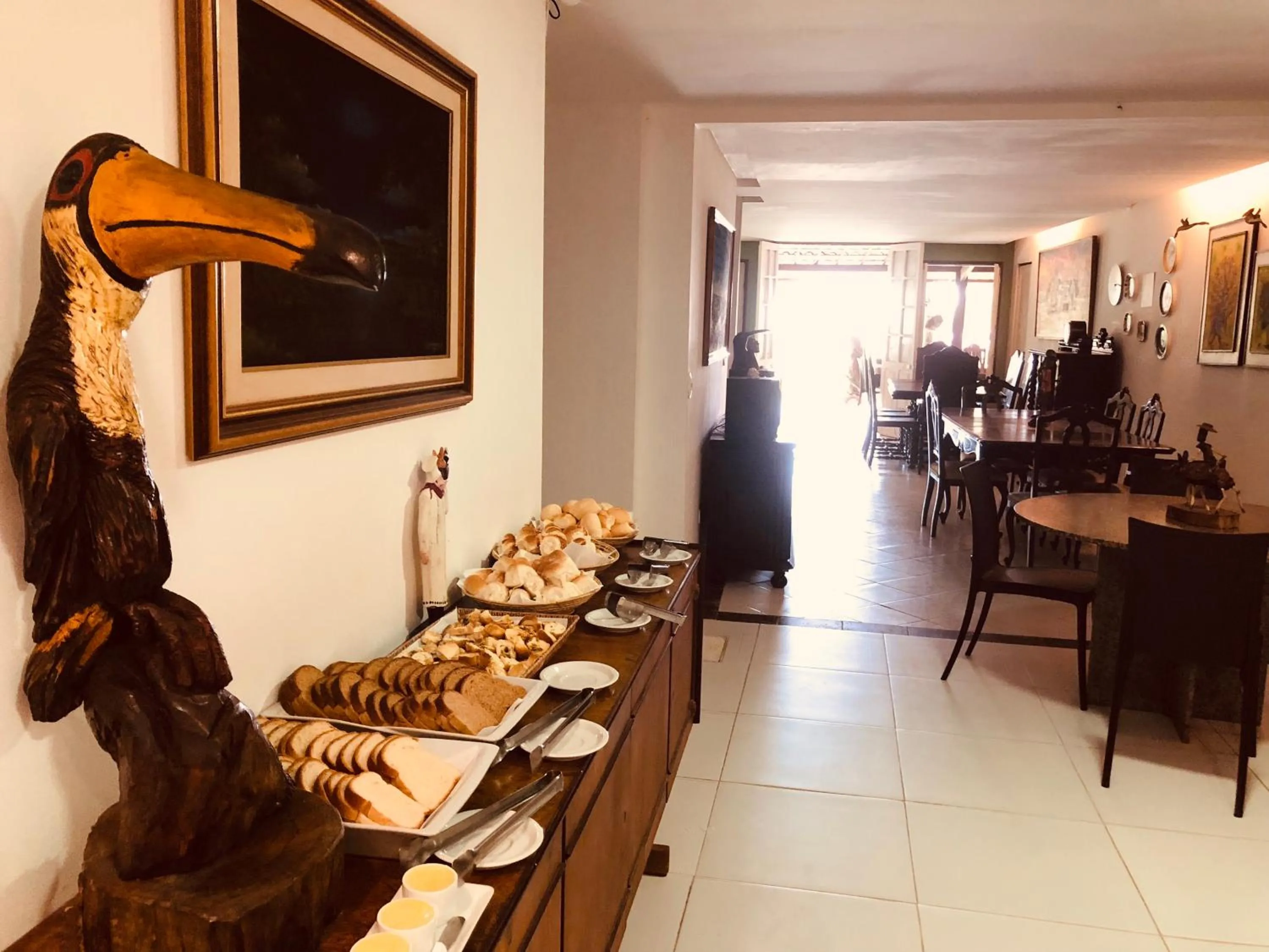 Buffet breakfast in Pousada Maraoka