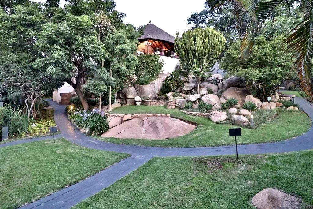 Garden view in La Roca Guest House