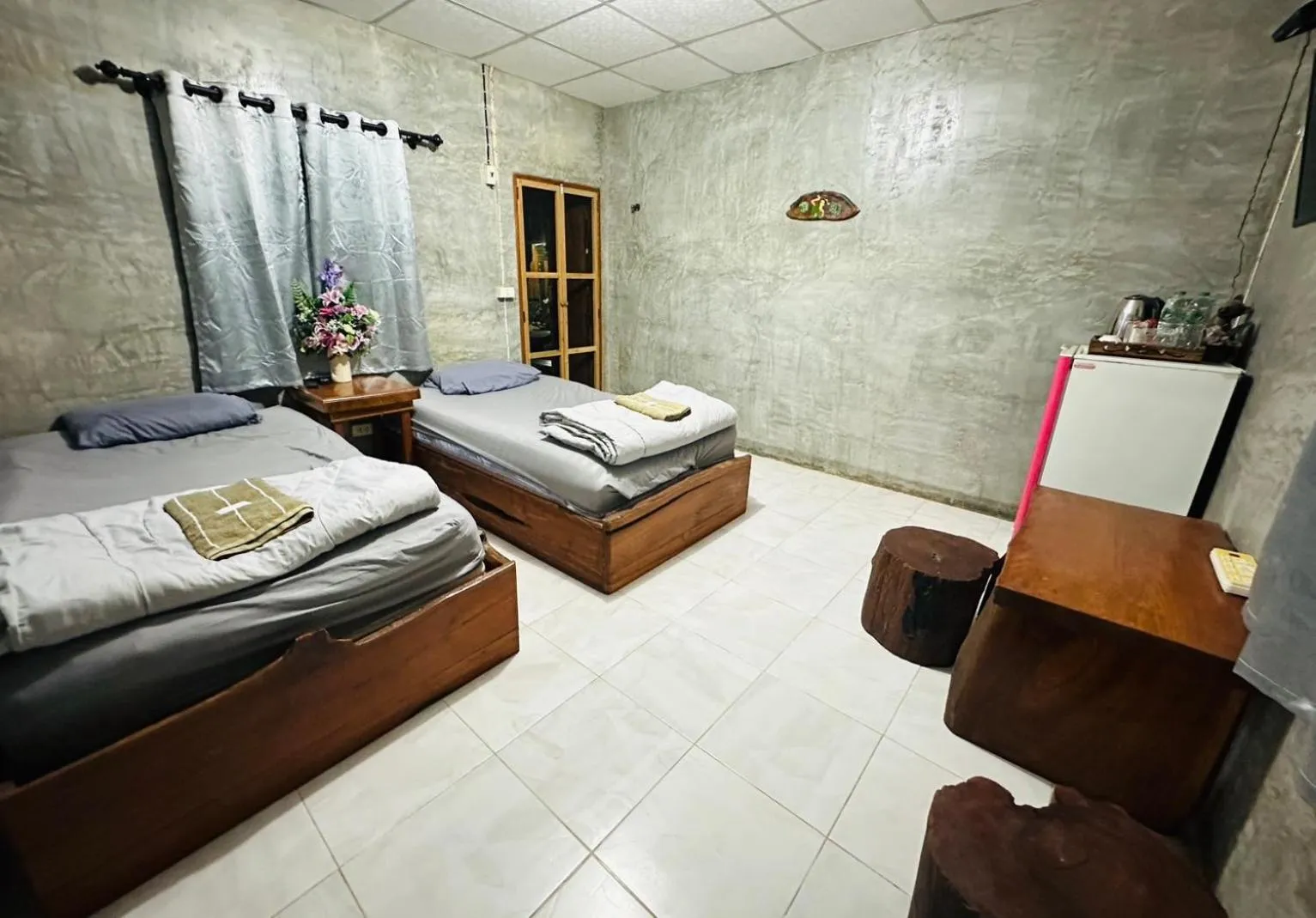 Bed in บ้านภทรพรรณ ขุนยวม แม่ฮ่องสอน PATARAPHAN HOUSE, Khunyuam, Maehongson, Thailand