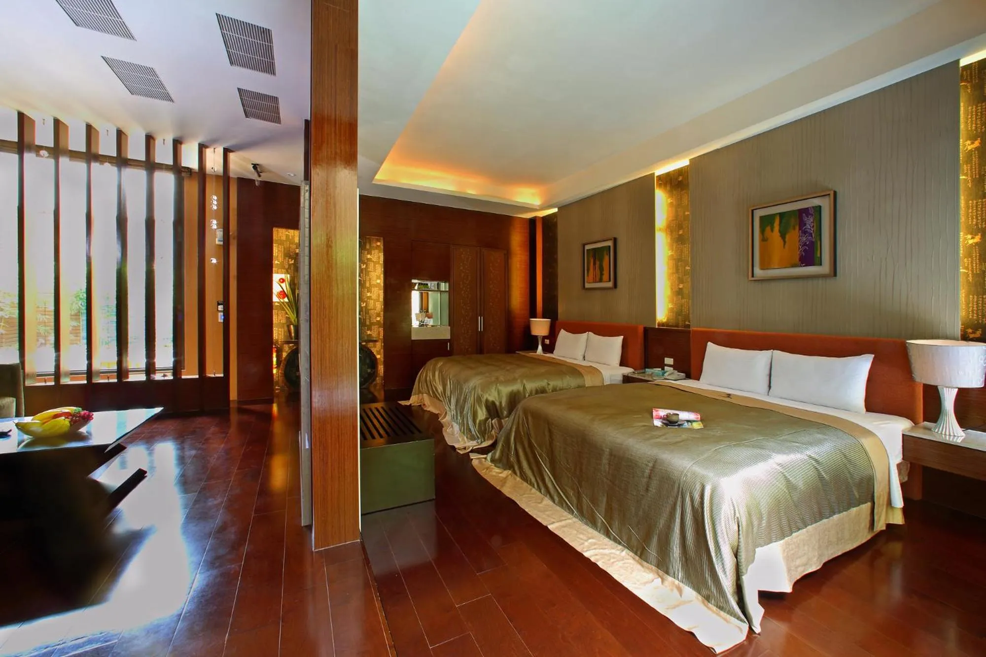 Bed in Spring SPA Motel 大里春天泡湯旅館