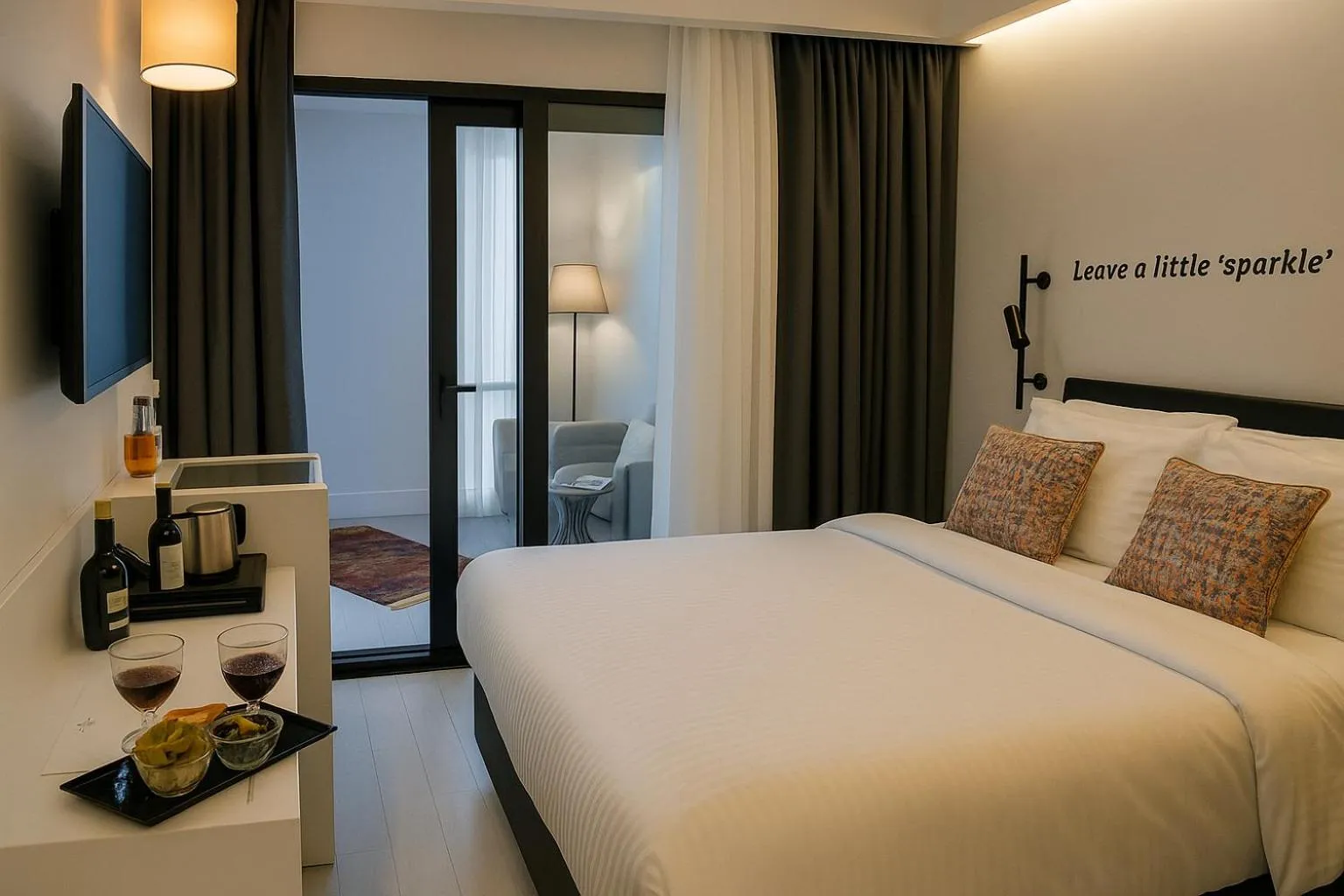 Bed in Sparkle Hotel