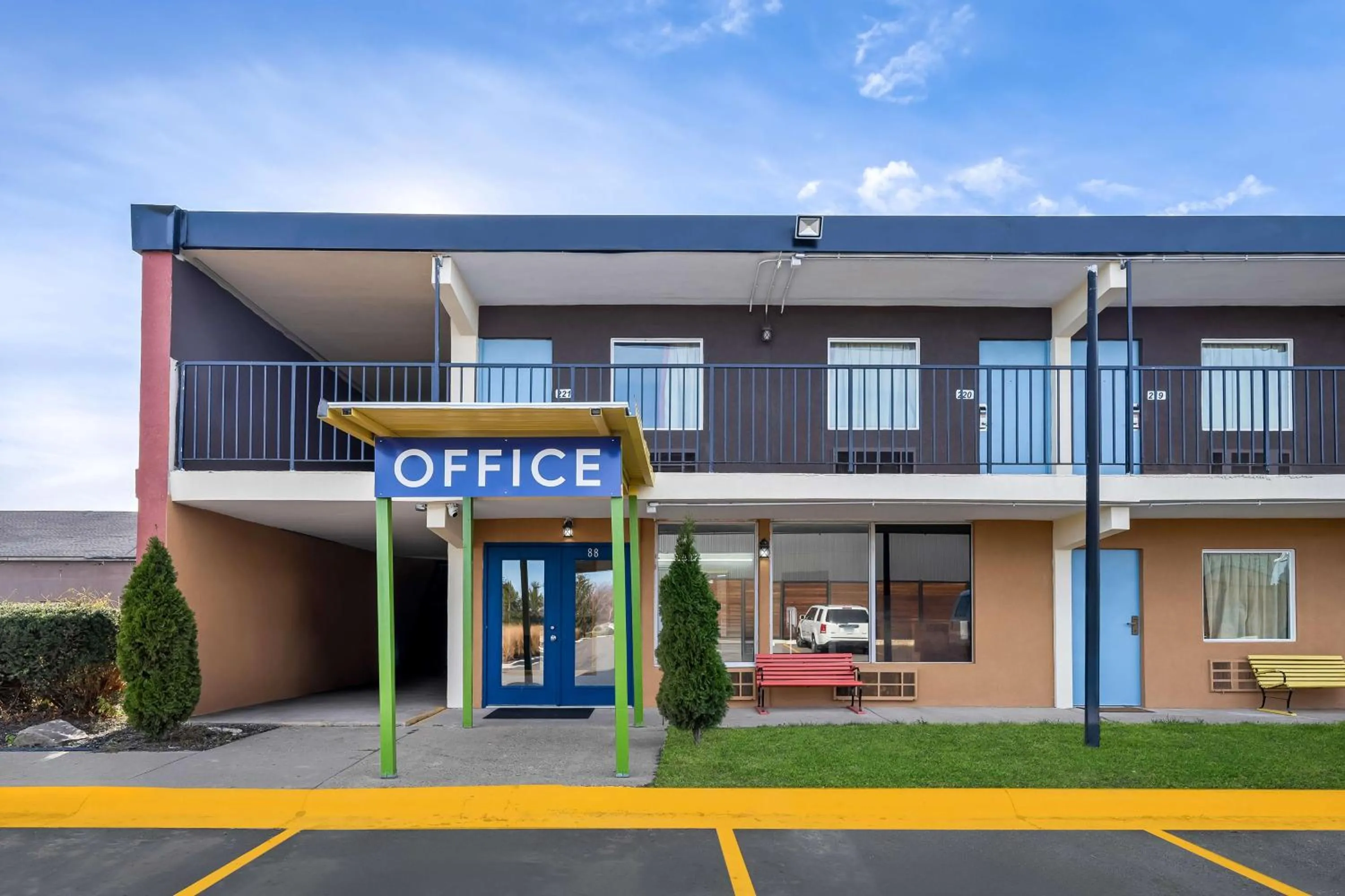 Property building in Americas Best Value Inn Danville