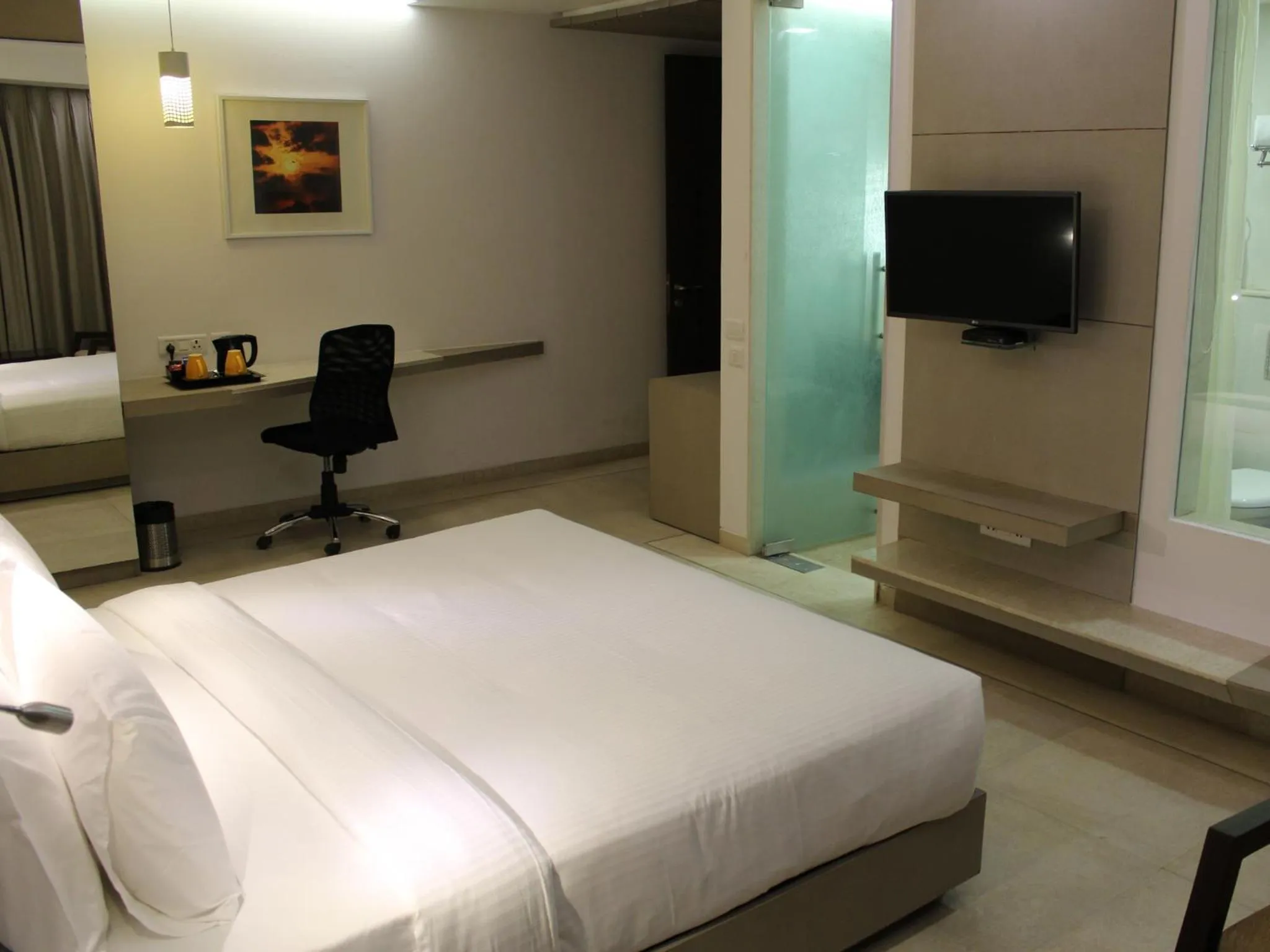 Bedroom, Bed in Keys Lite by Lemon Tree Hotels, Mayfield, Gurgaon