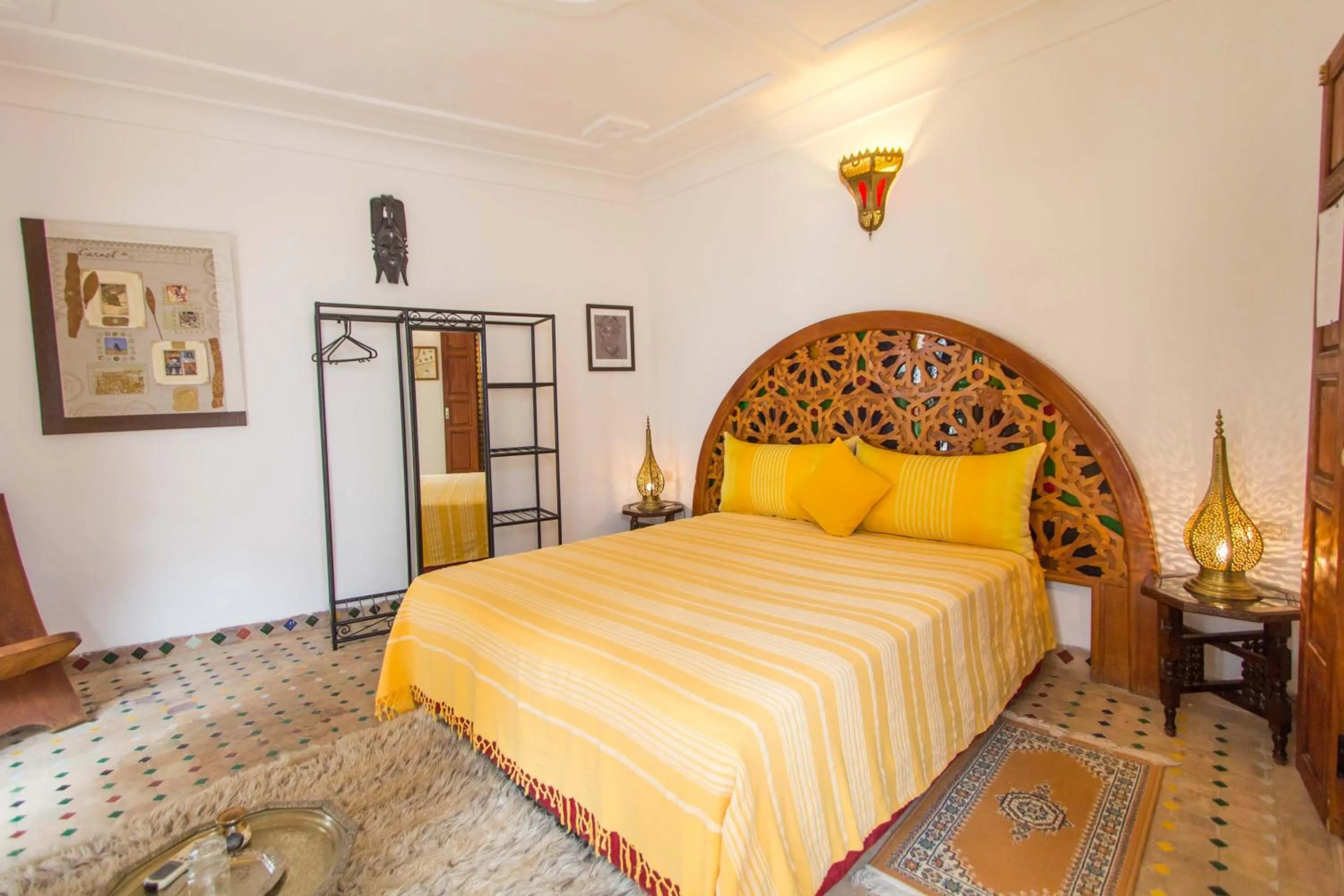 Decorative detail, Bed in Riad Dar Skalli & SPA