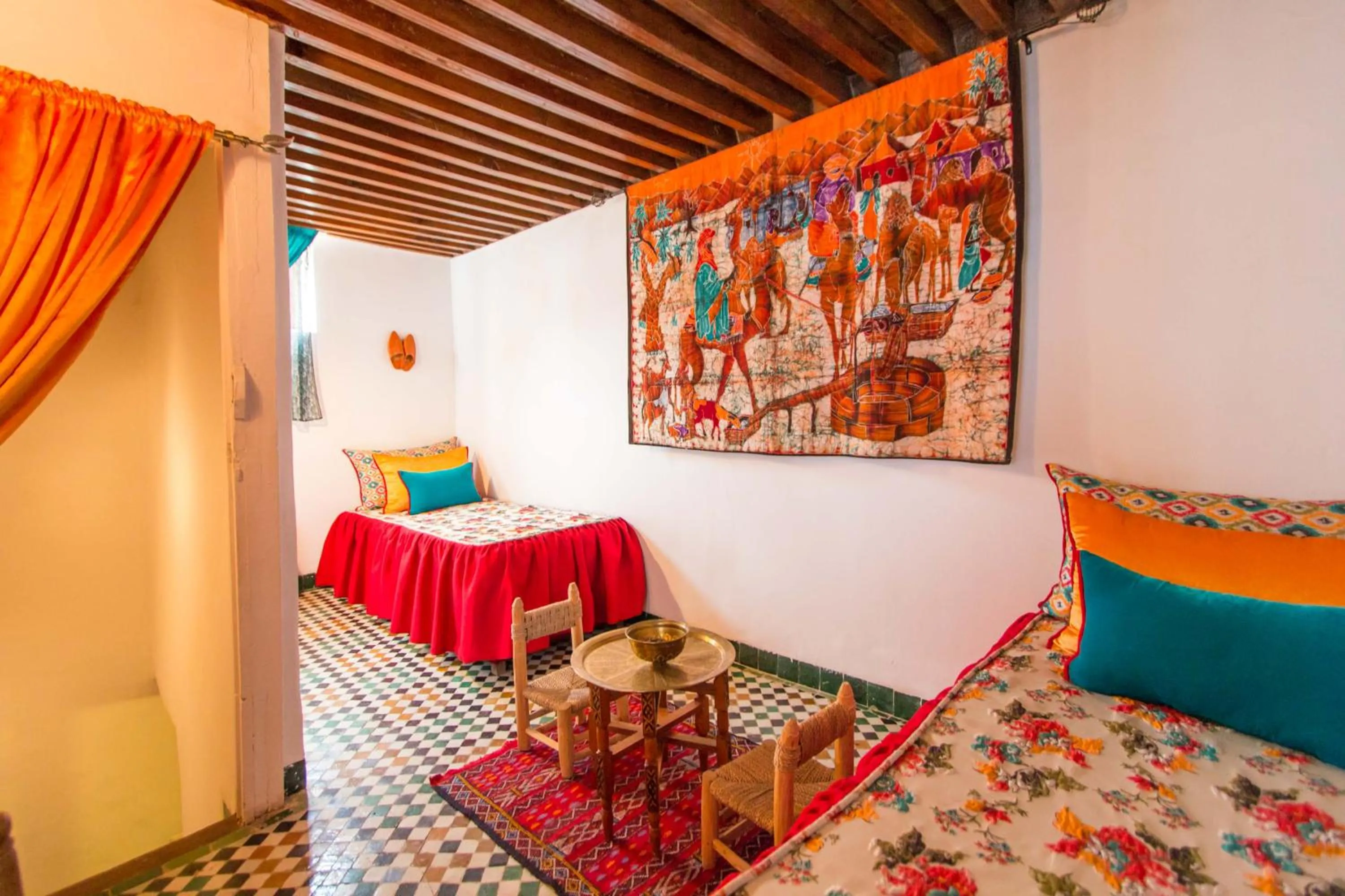 Decorative detail, Bed in Riad Dar Skalli & SPA