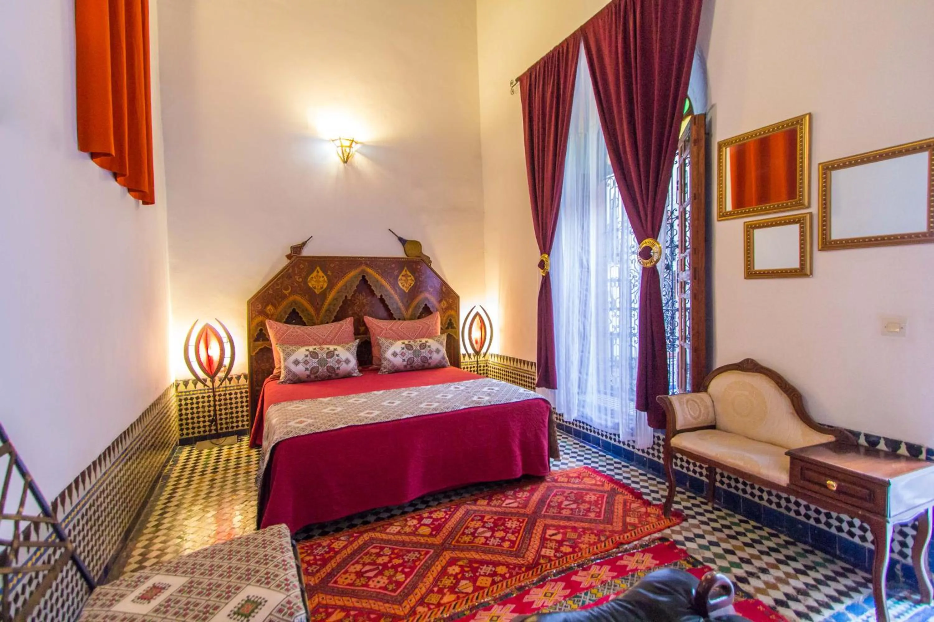 Decorative detail, Bed in Riad Dar Skalli & SPA