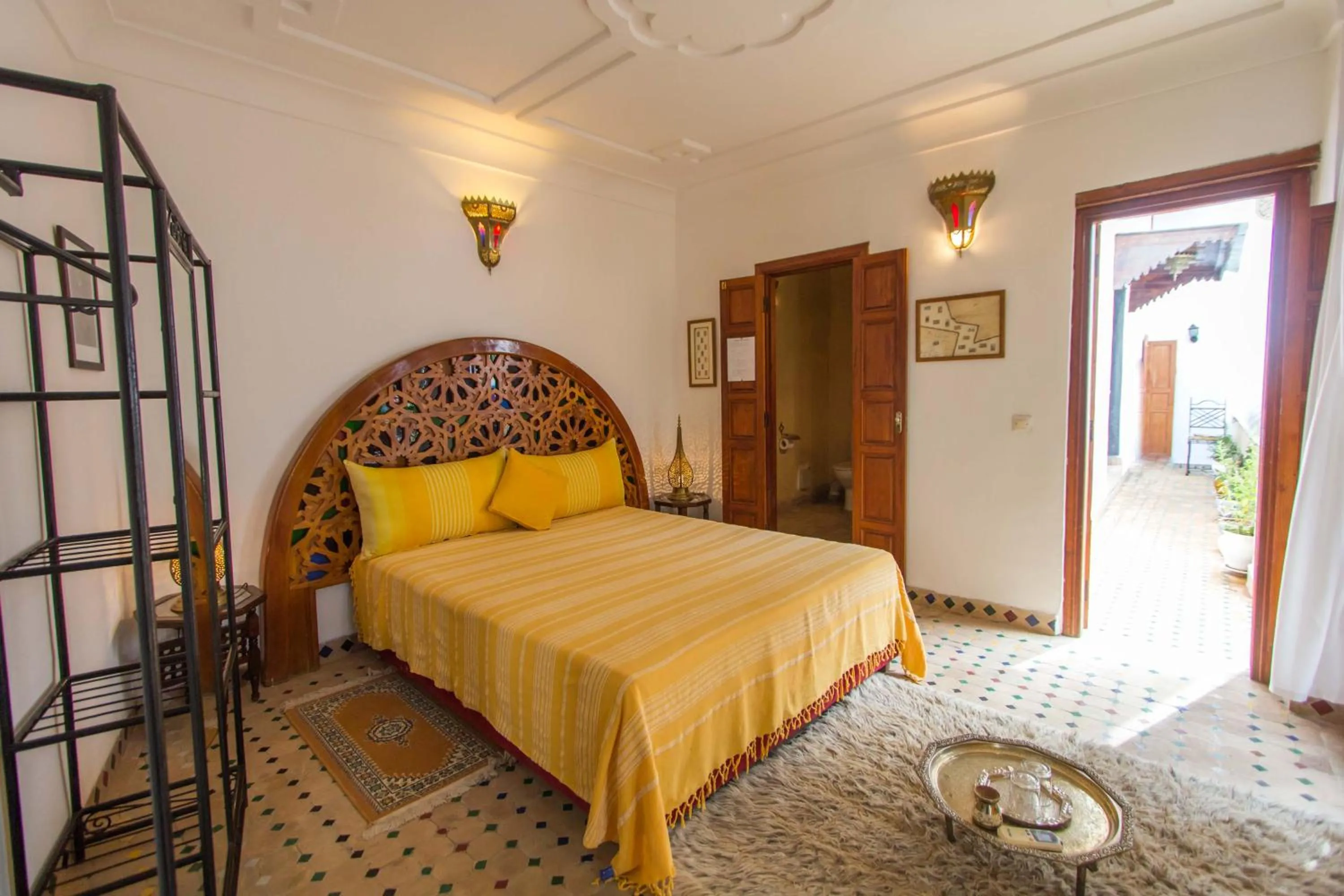 Decorative detail, Bed in Riad Dar Skalli & SPA