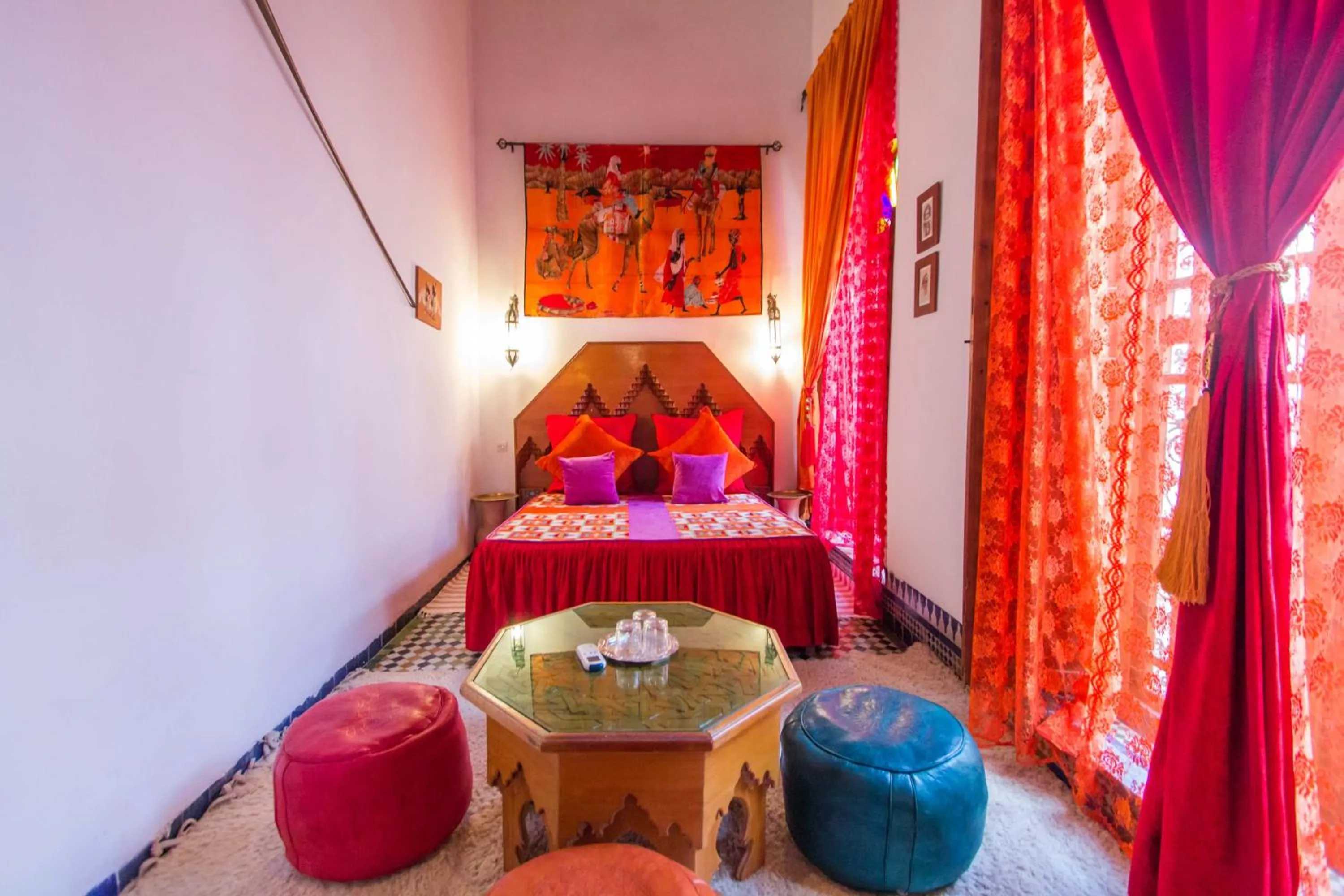 Decorative detail, Bed in Riad Dar Skalli & SPA