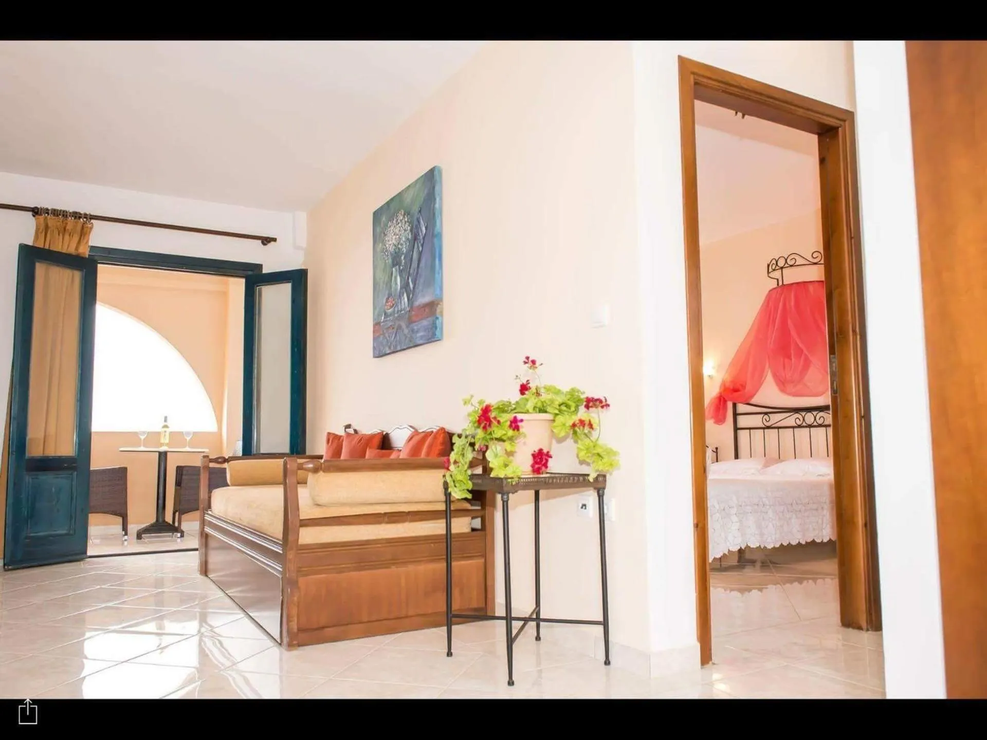 Bed in Archipelagos Apartments