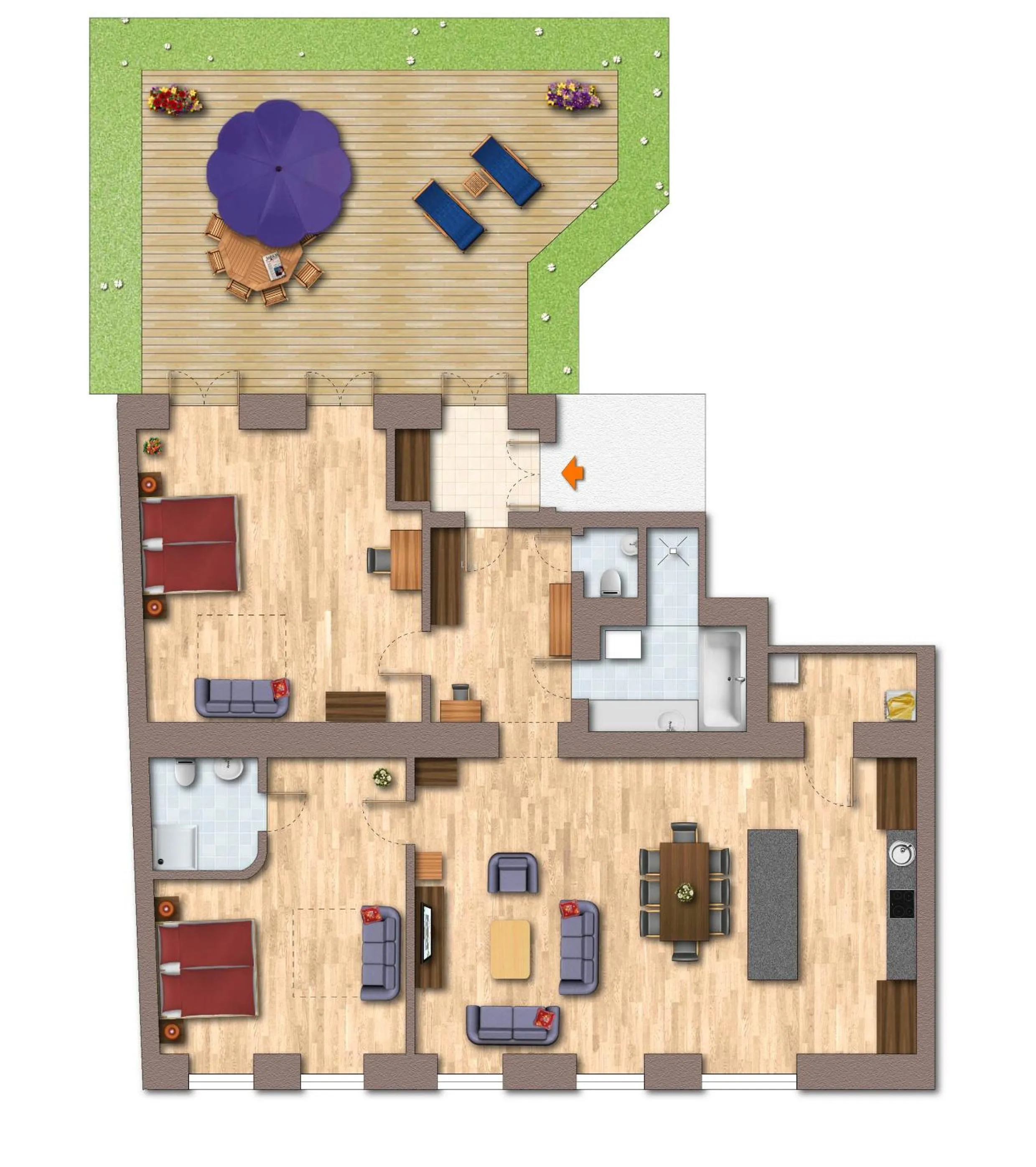 Floor plan in Appartements Ferchergasse