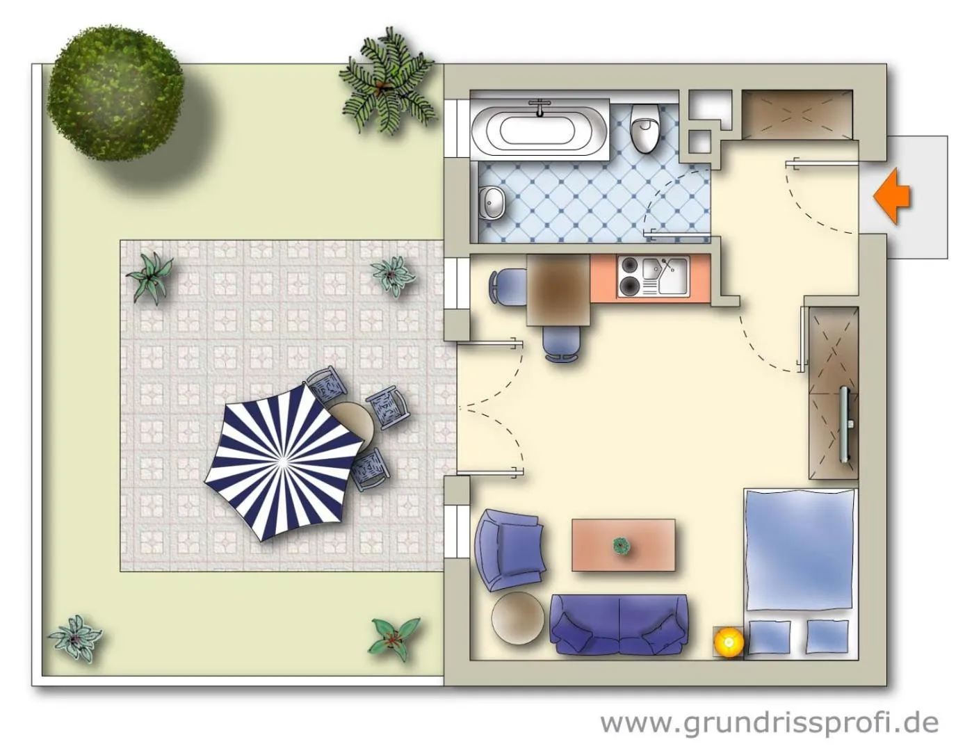 Floor plan in Appartements Ferchergasse