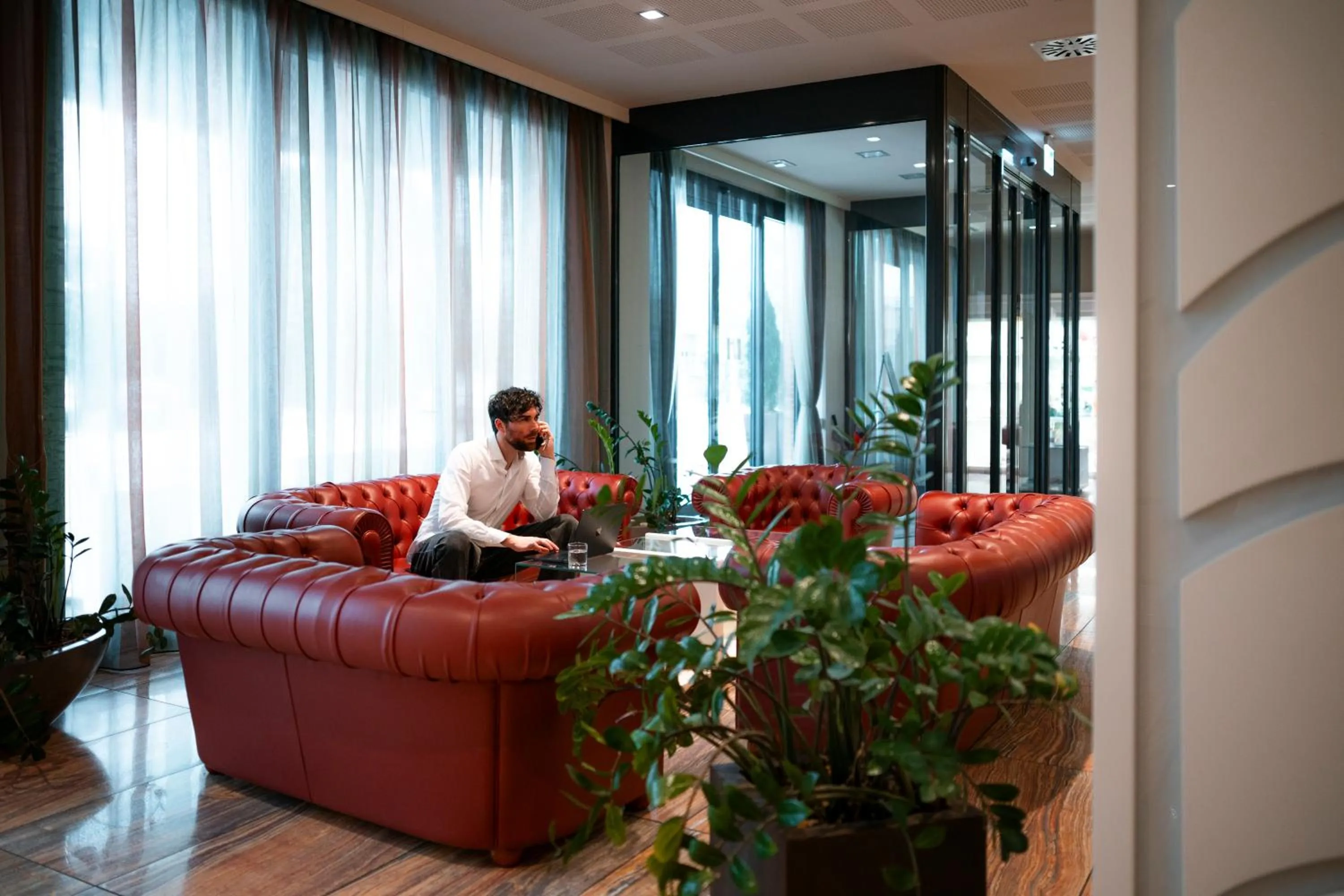 Lobby or reception in Grand Hotel Forlì