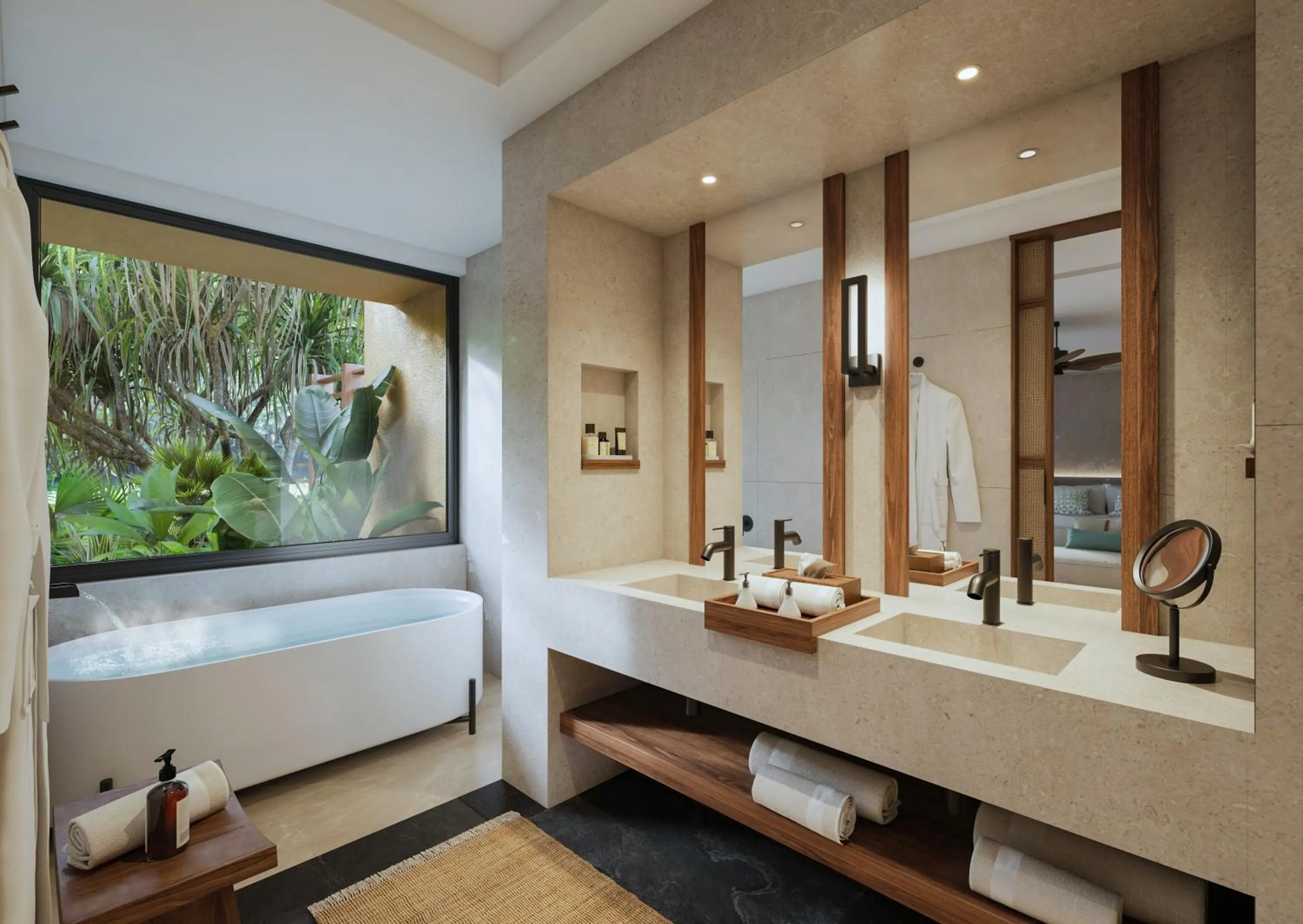 Bathroom in Banyan Tree Mayakoba