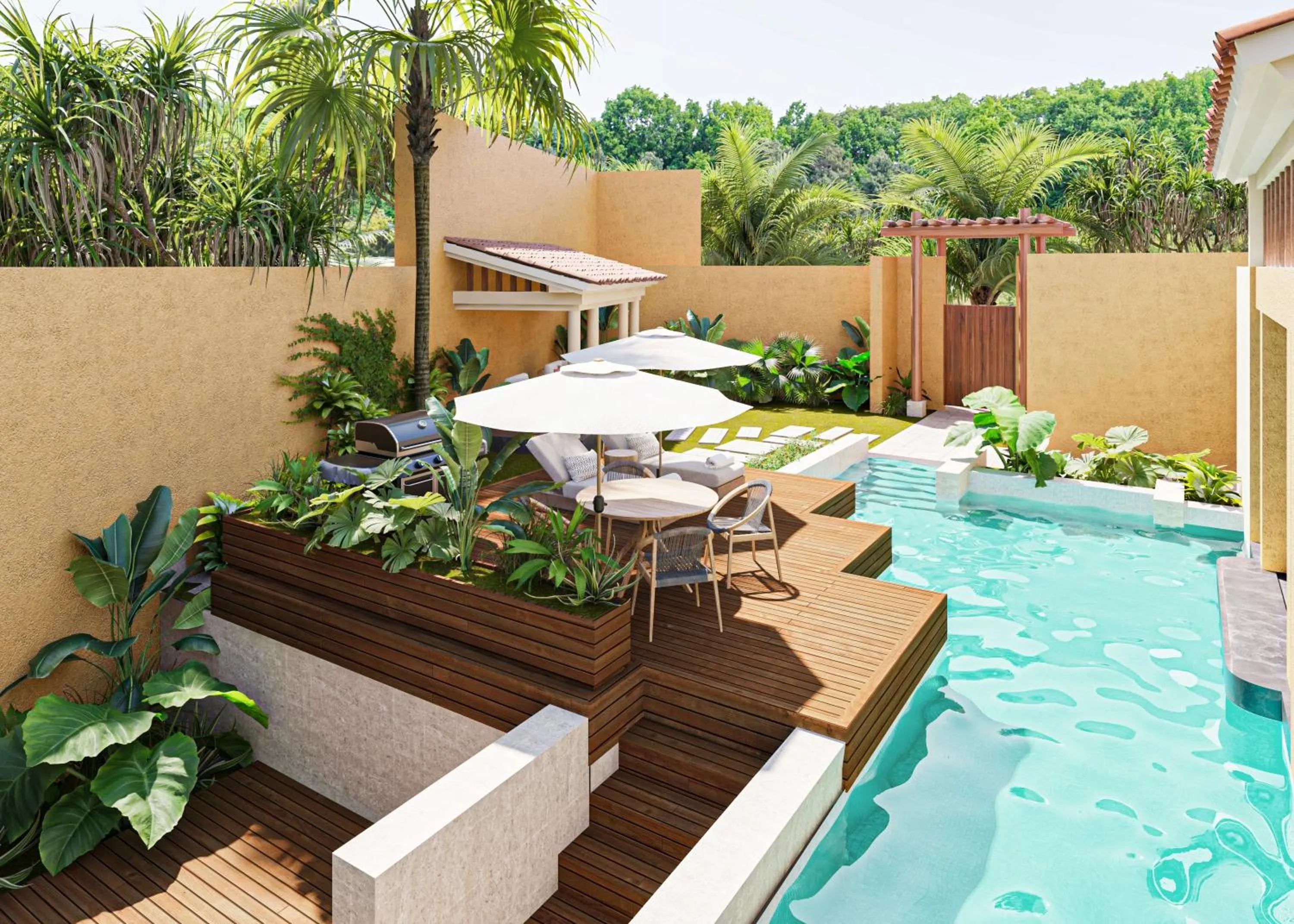 Bedroom in Banyan Tree Mayakoba