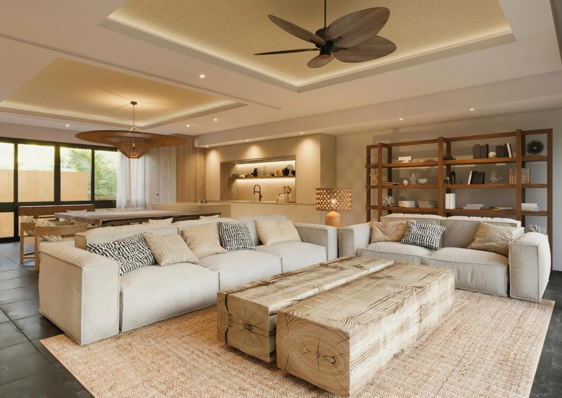 Living room in Banyan Tree Mayakoba