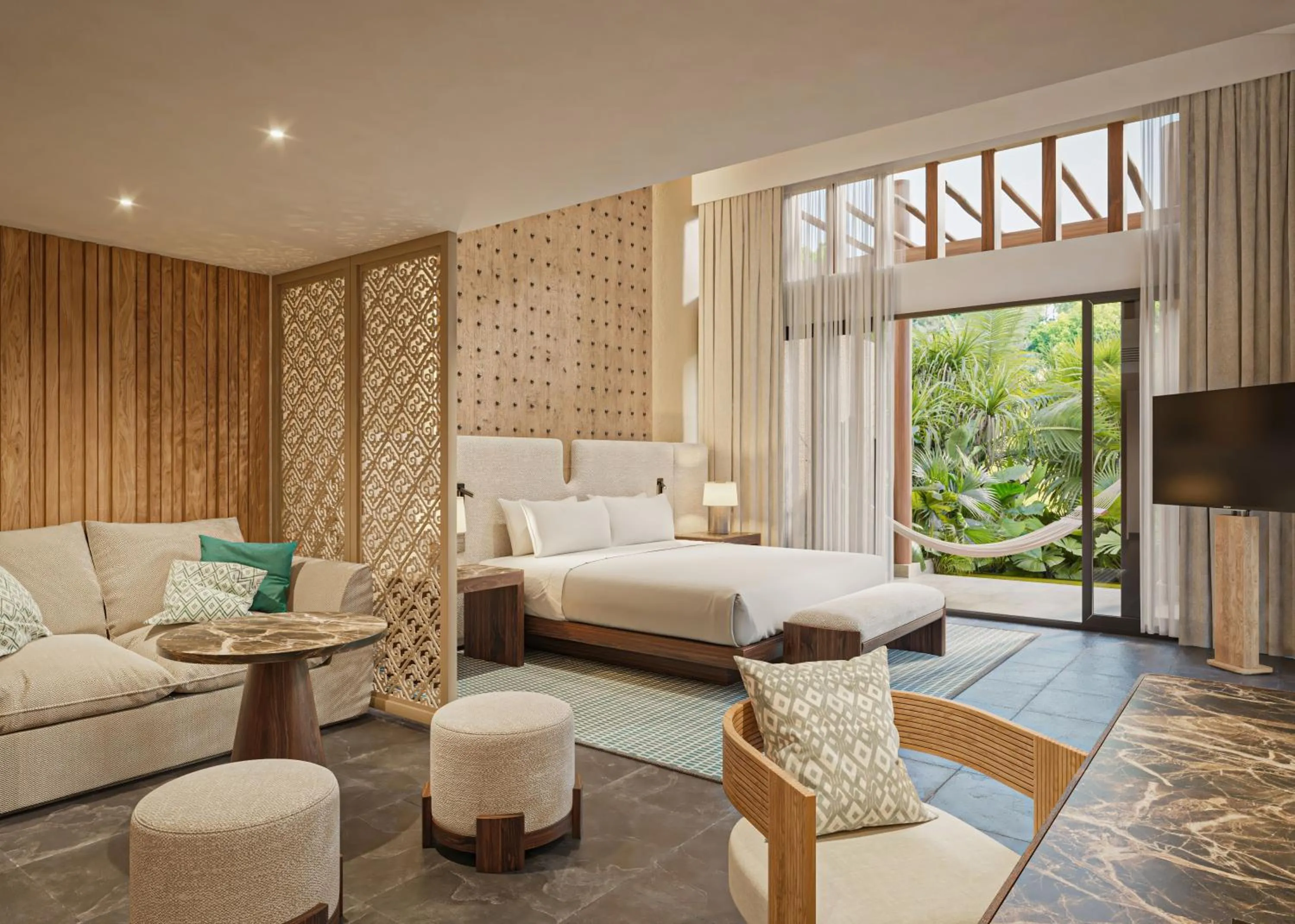 Bed in Banyan Tree Mayakoba