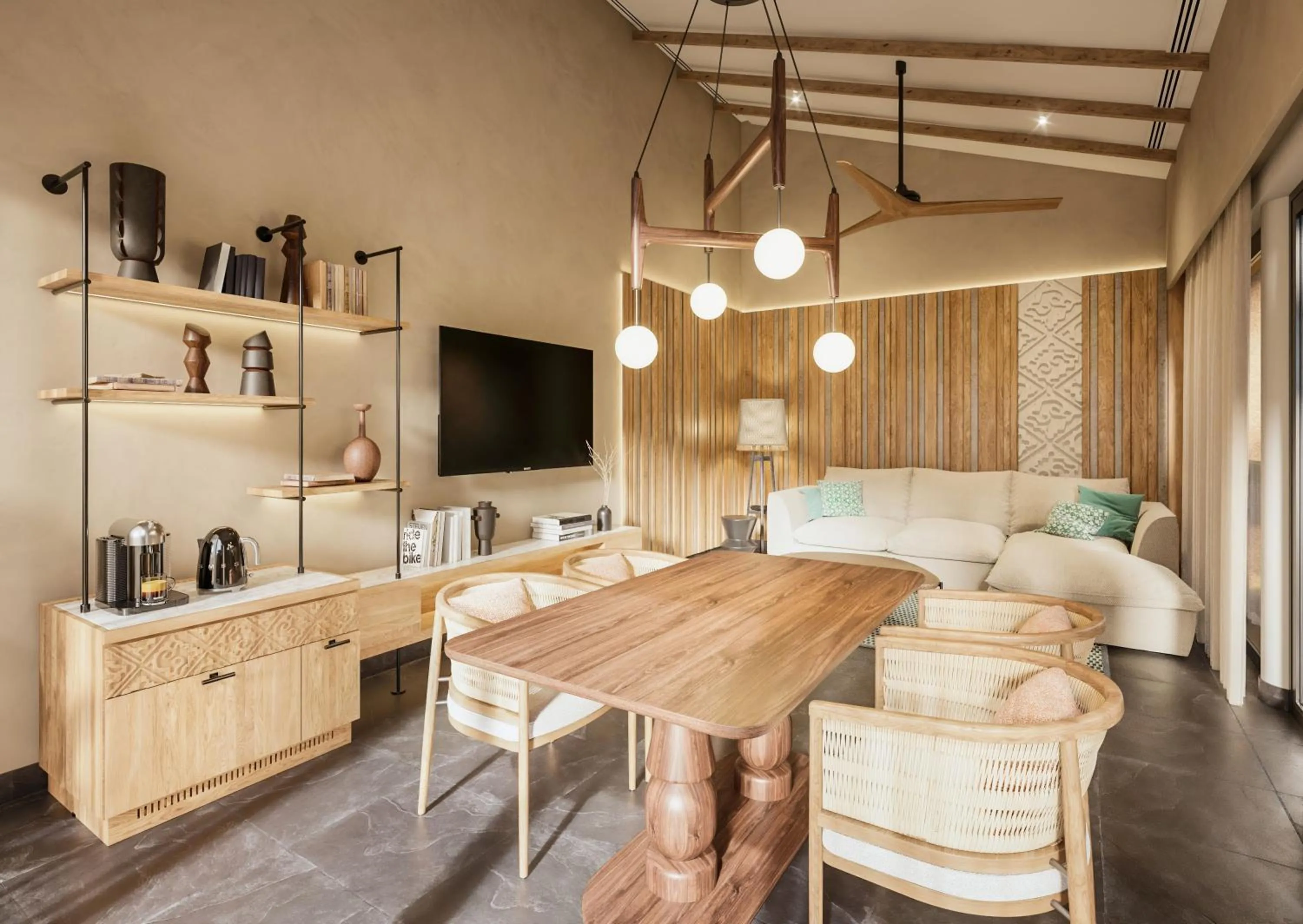 Living room in Banyan Tree Mayakoba