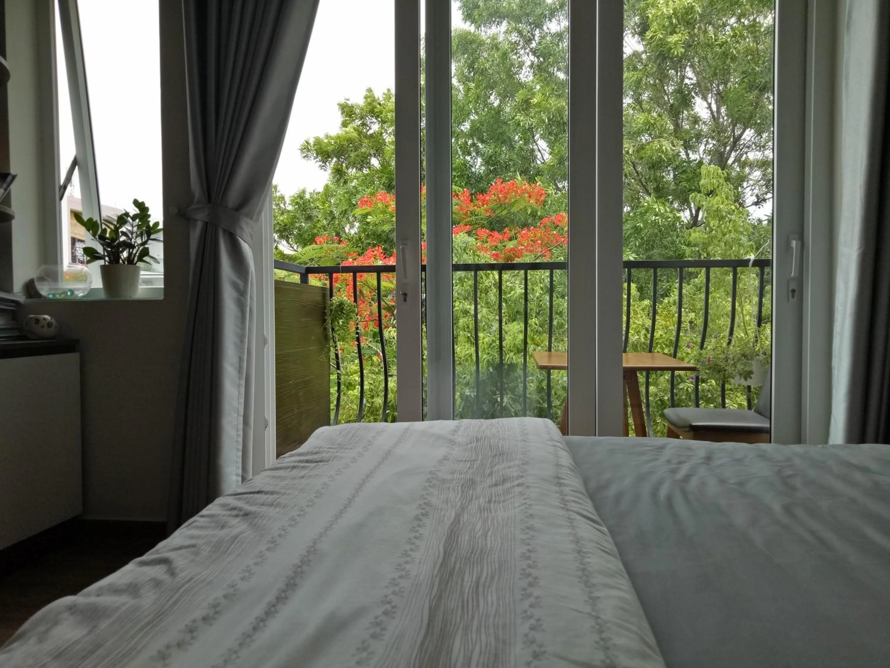 Balcony/Terrace, Bed in Spring Light Home