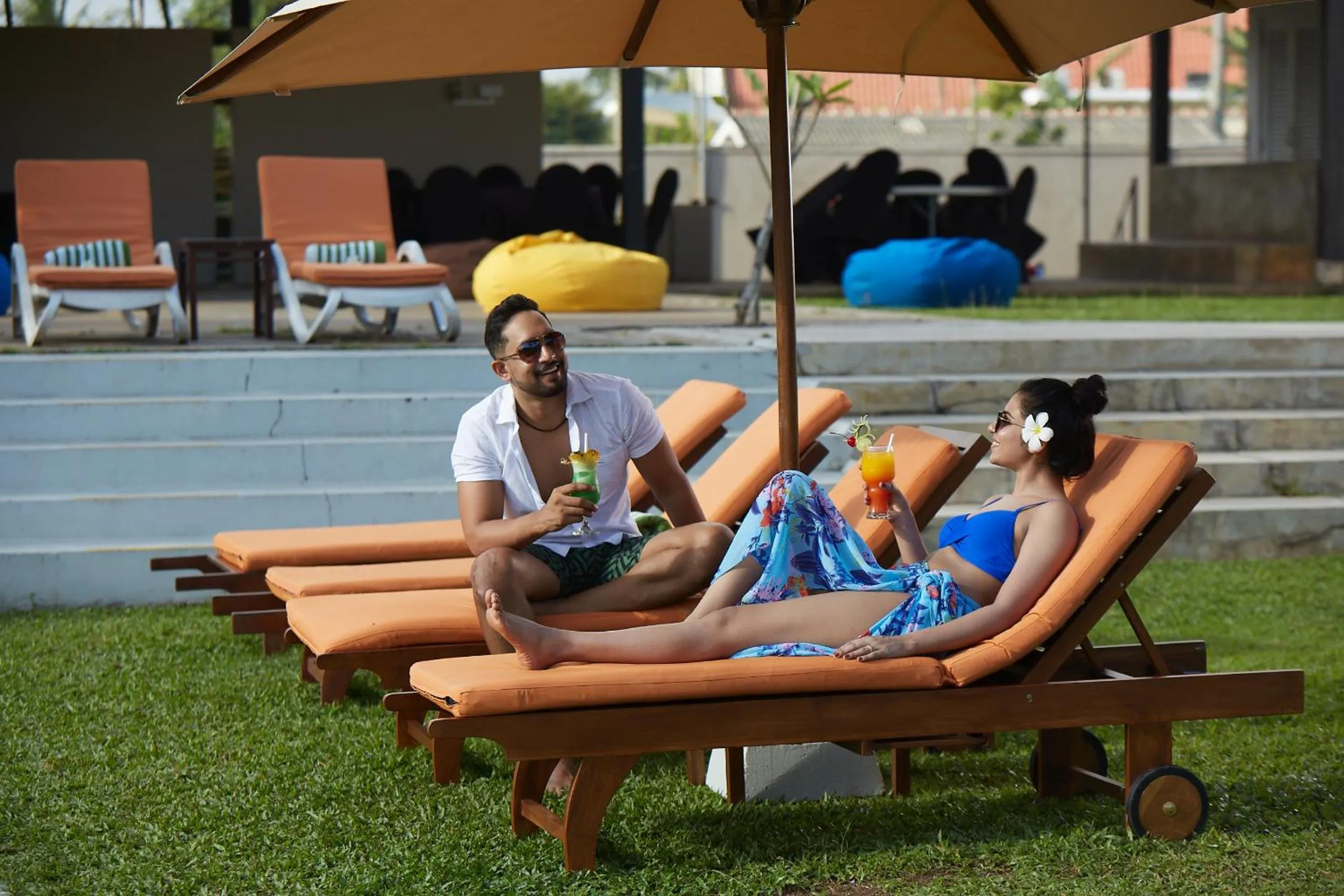 sunbed in Pegasus Reef - A Beach Resort in Colombo