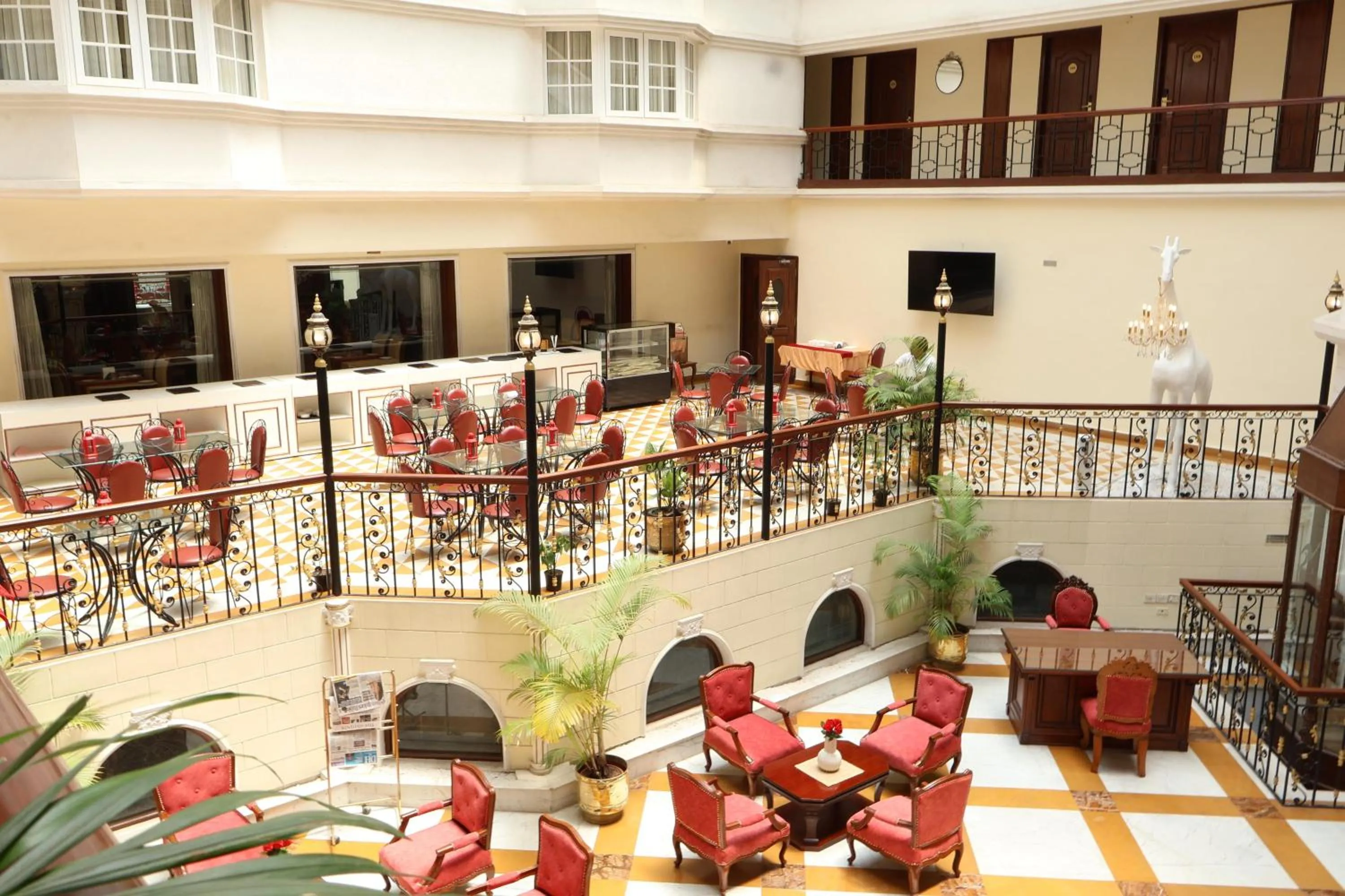 Lobby or reception in Nalapad's Hotel Bangalore International