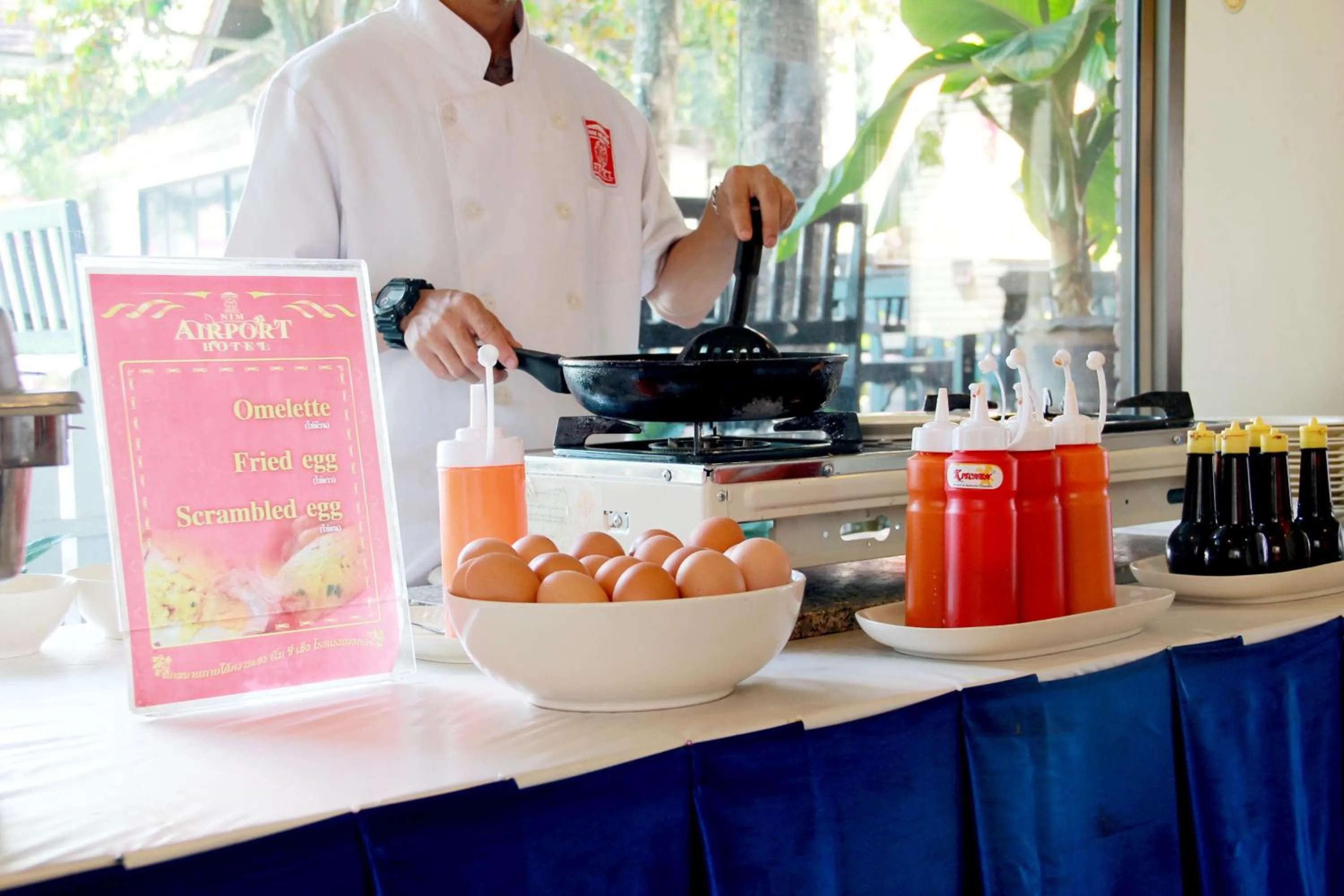 Buffet breakfast in NIM SEE SENG Hotel