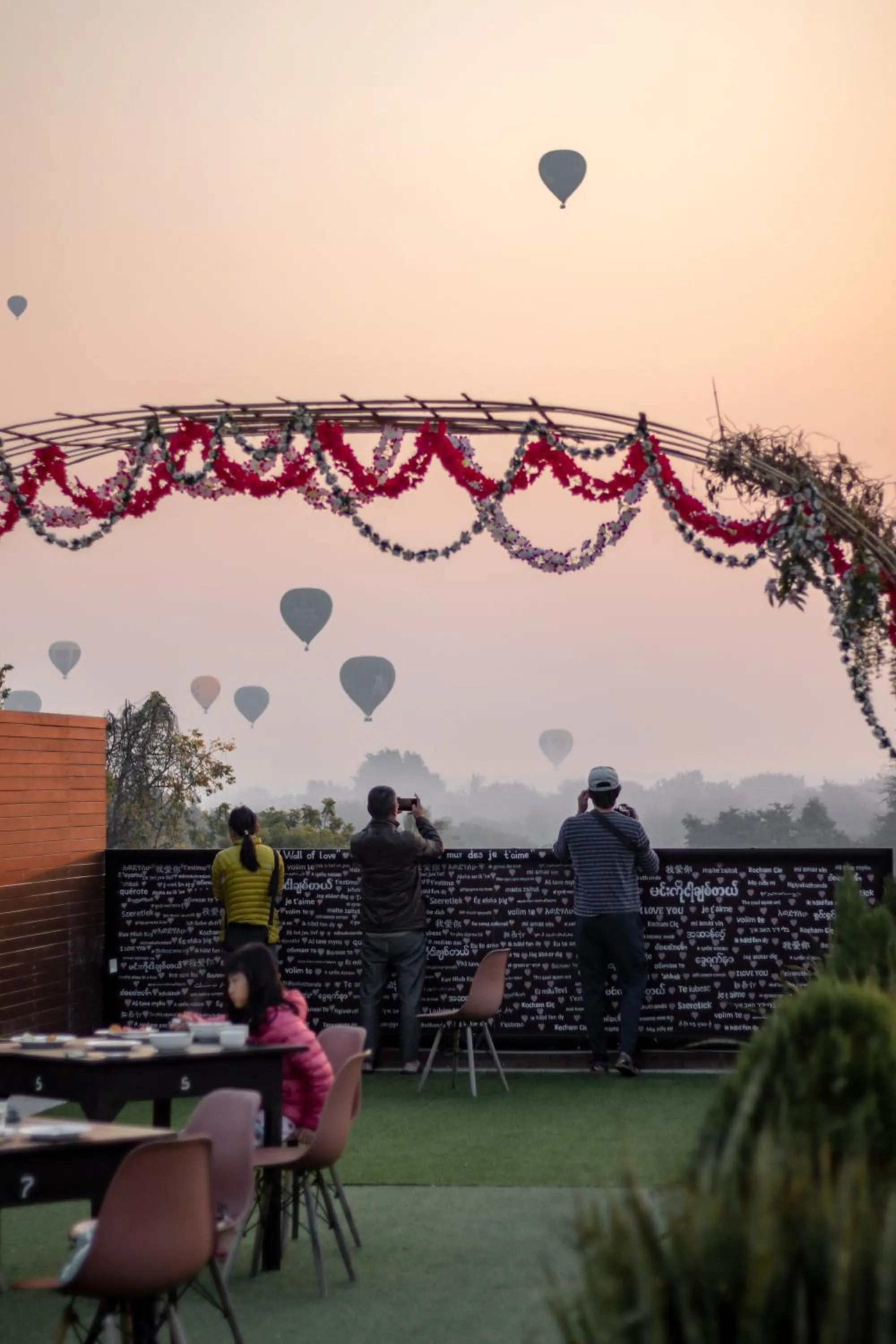 People in Bagan View Hotel
