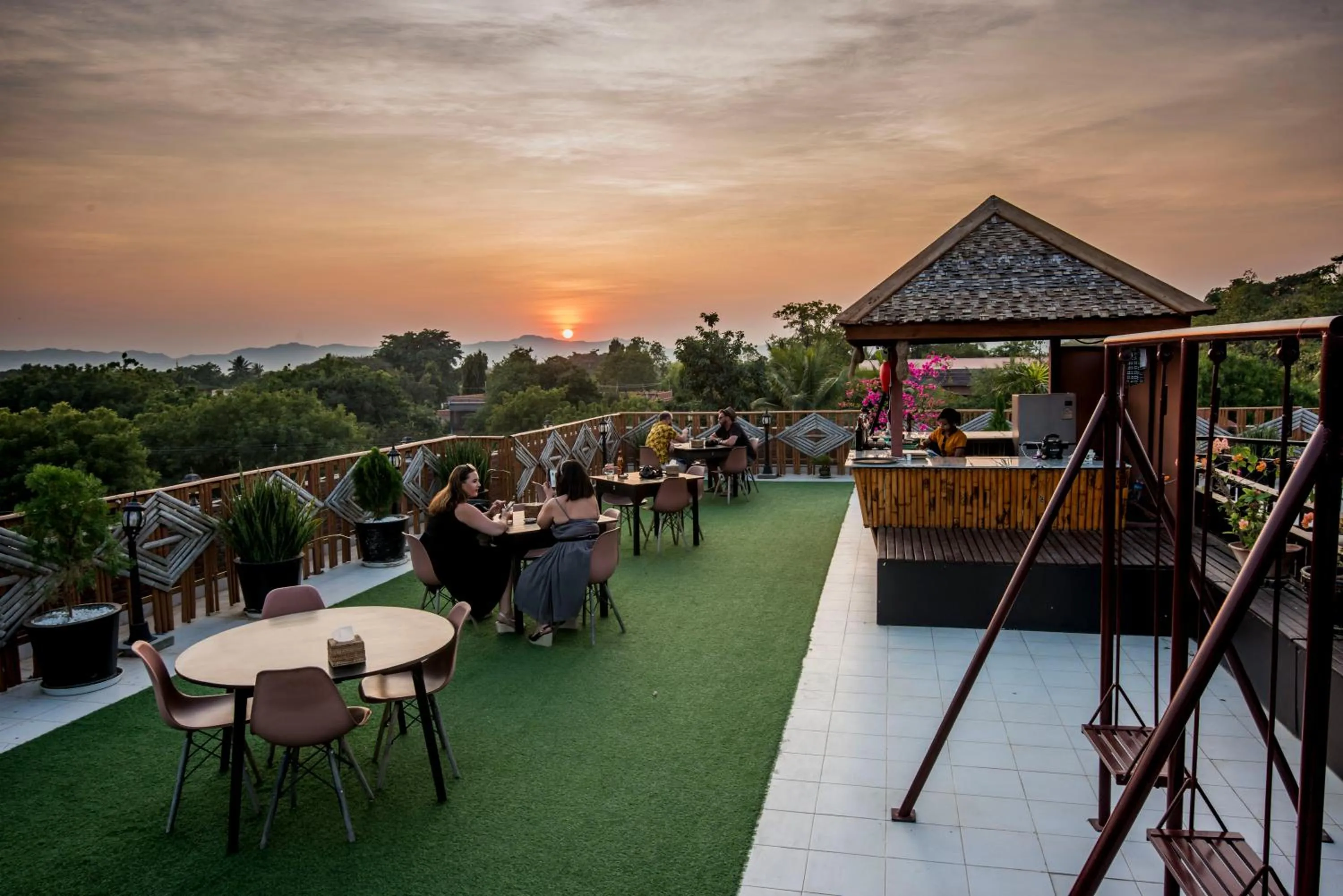 Patio in Bagan View Hotel