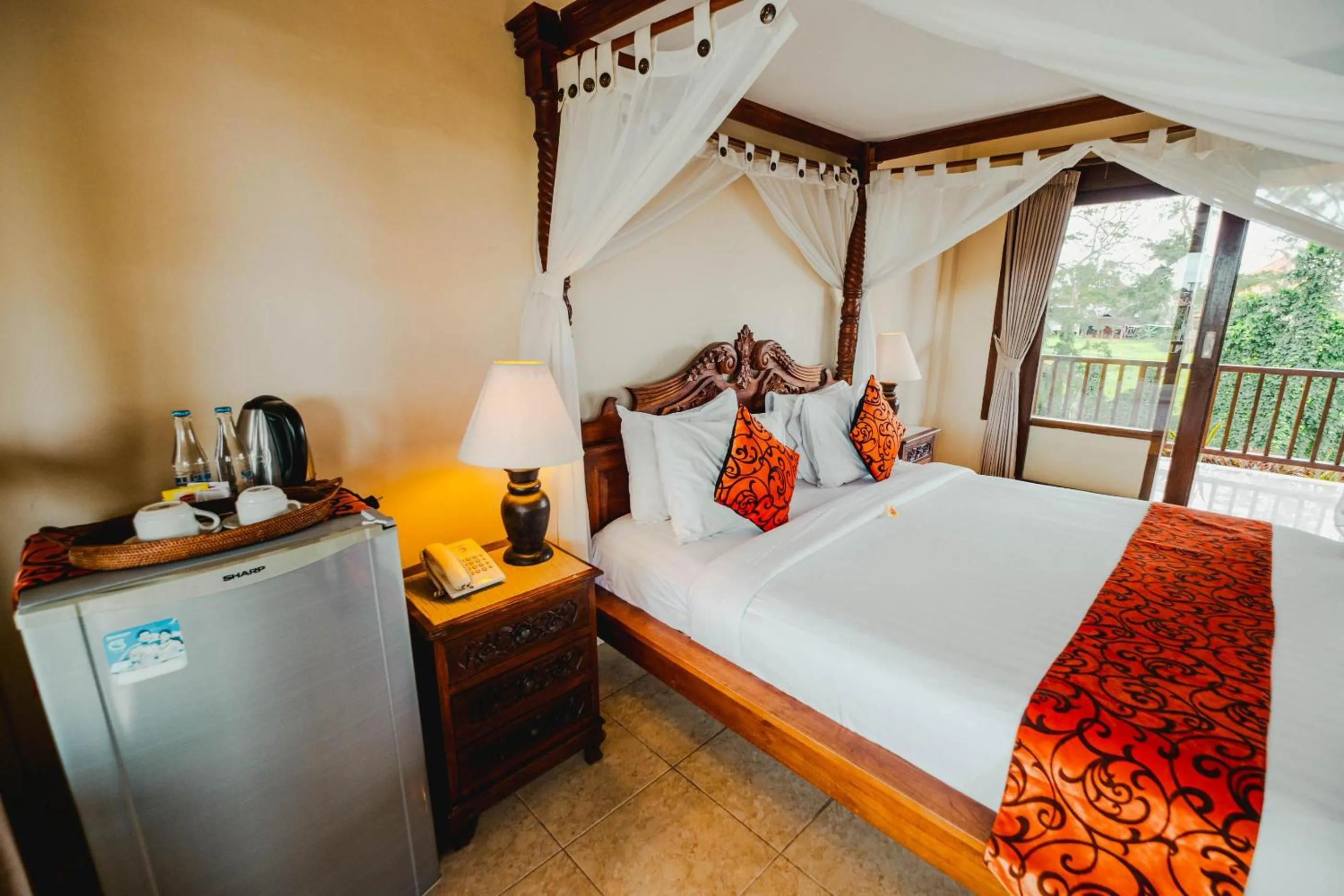Bed in Sri Aksata Ubud Resort