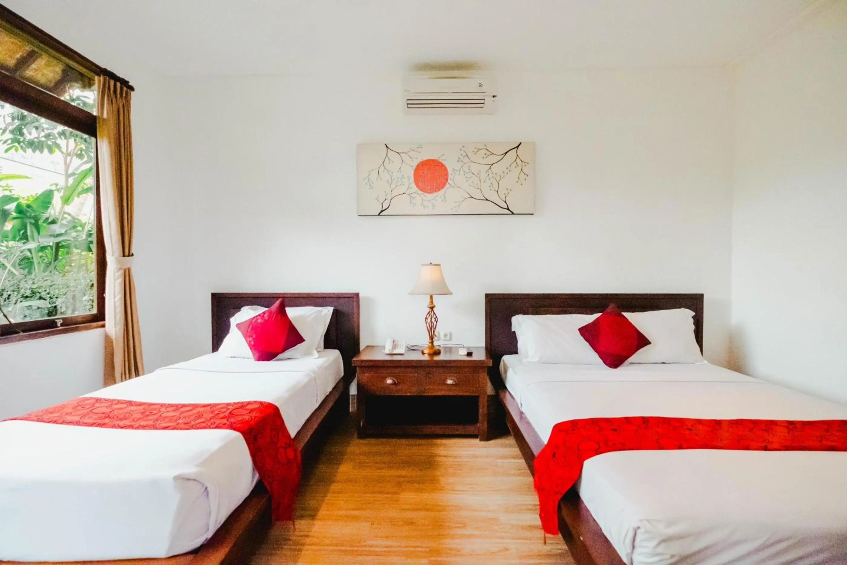 Bed in Sri Aksata Ubud Resort