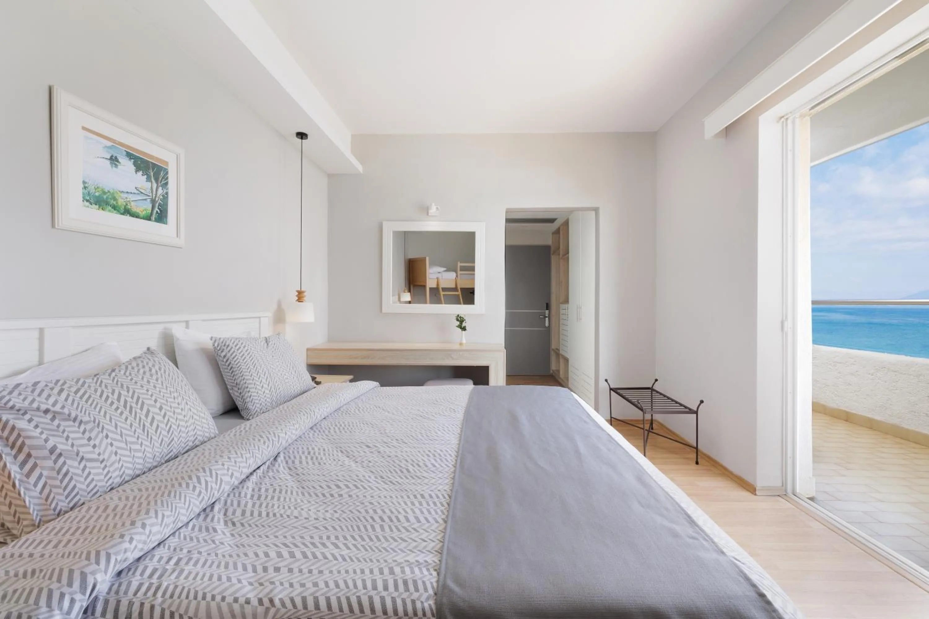 Bedroom, Bed in Elea Beach Hotel