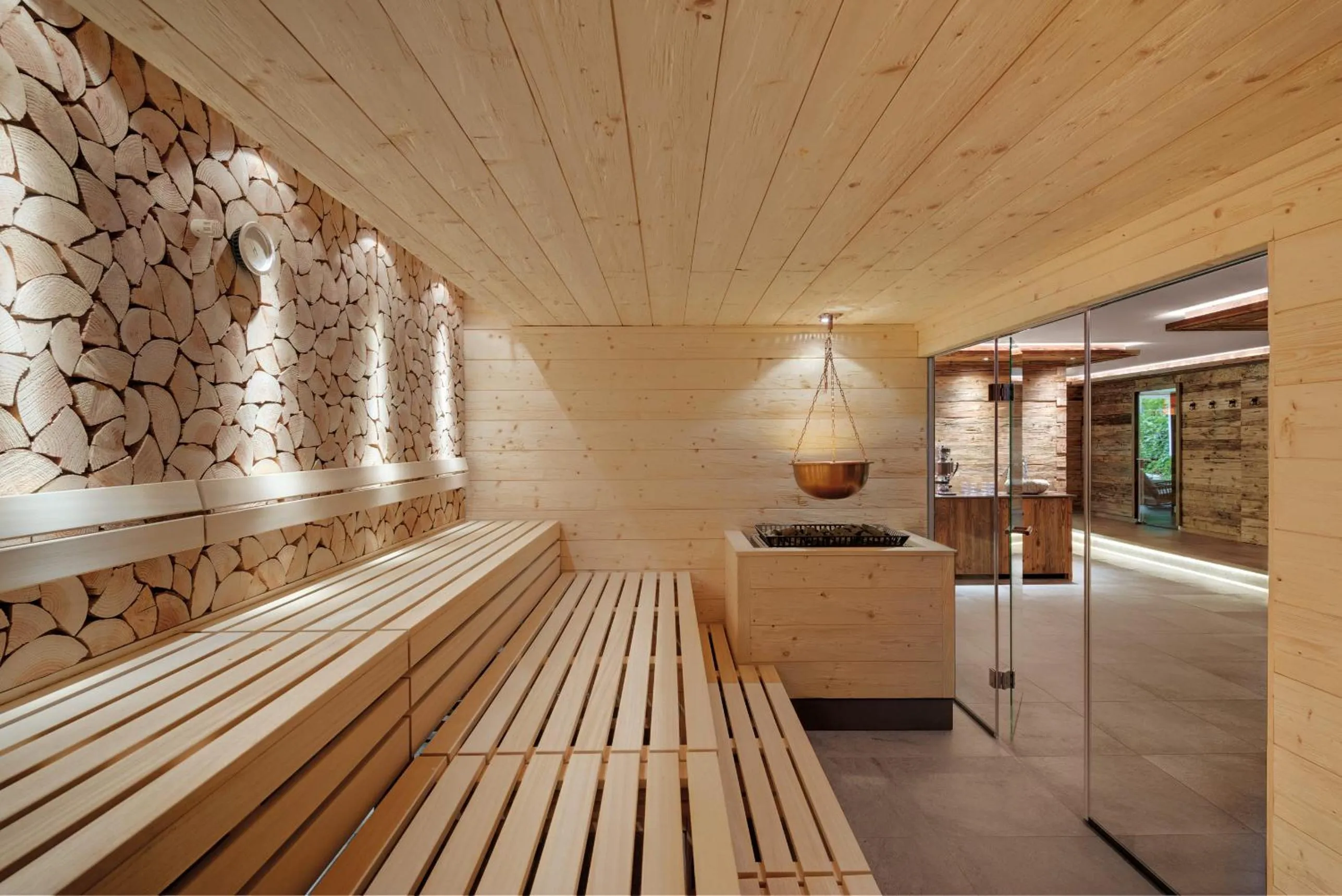 Sauna in ADLER HÄUSERN Gourmet & Spa Hotel