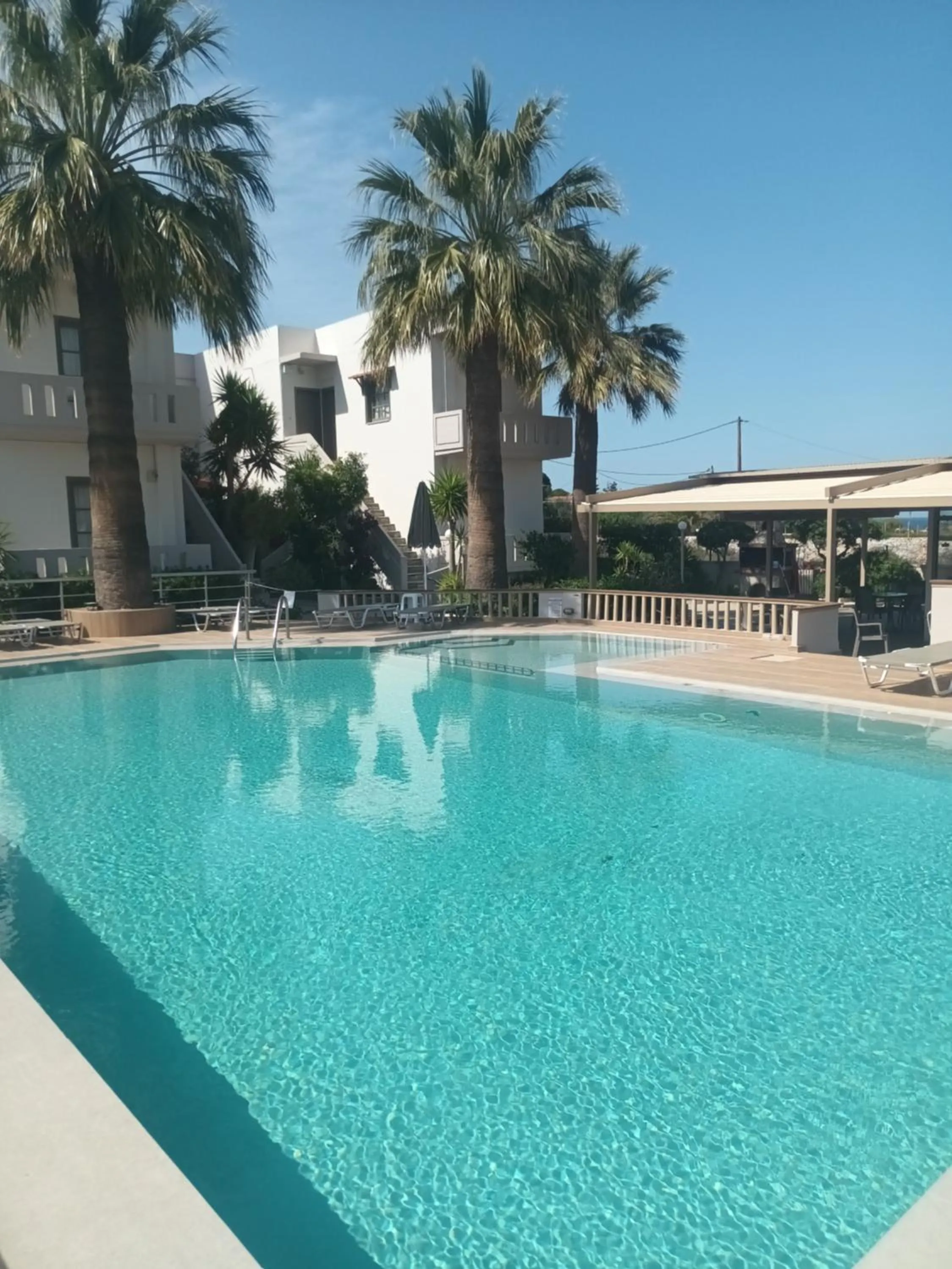 Pool view in Cathrin Suites